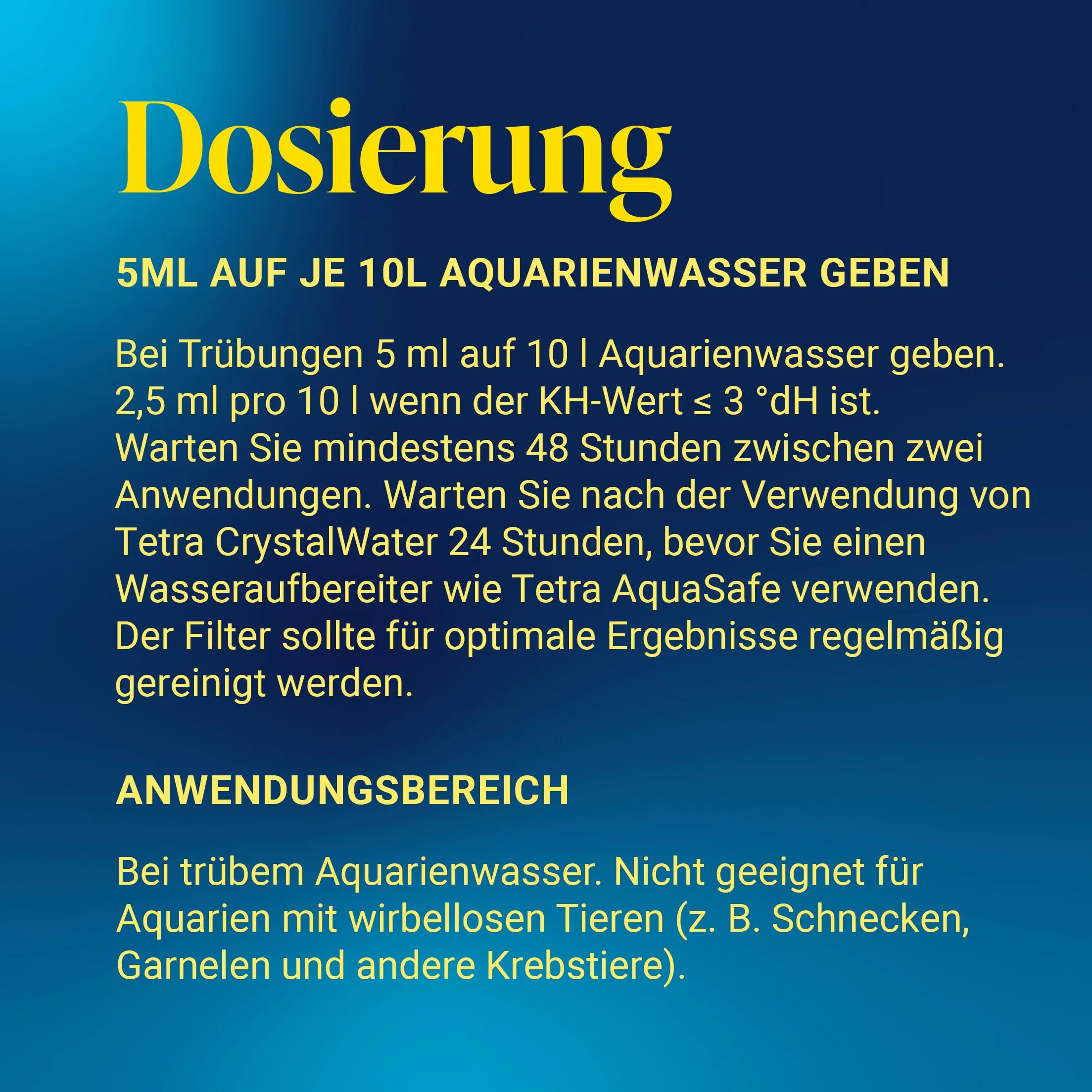 Tetra CrystalWater 250 ml Elimina Intorbidimento Acqua Acquario