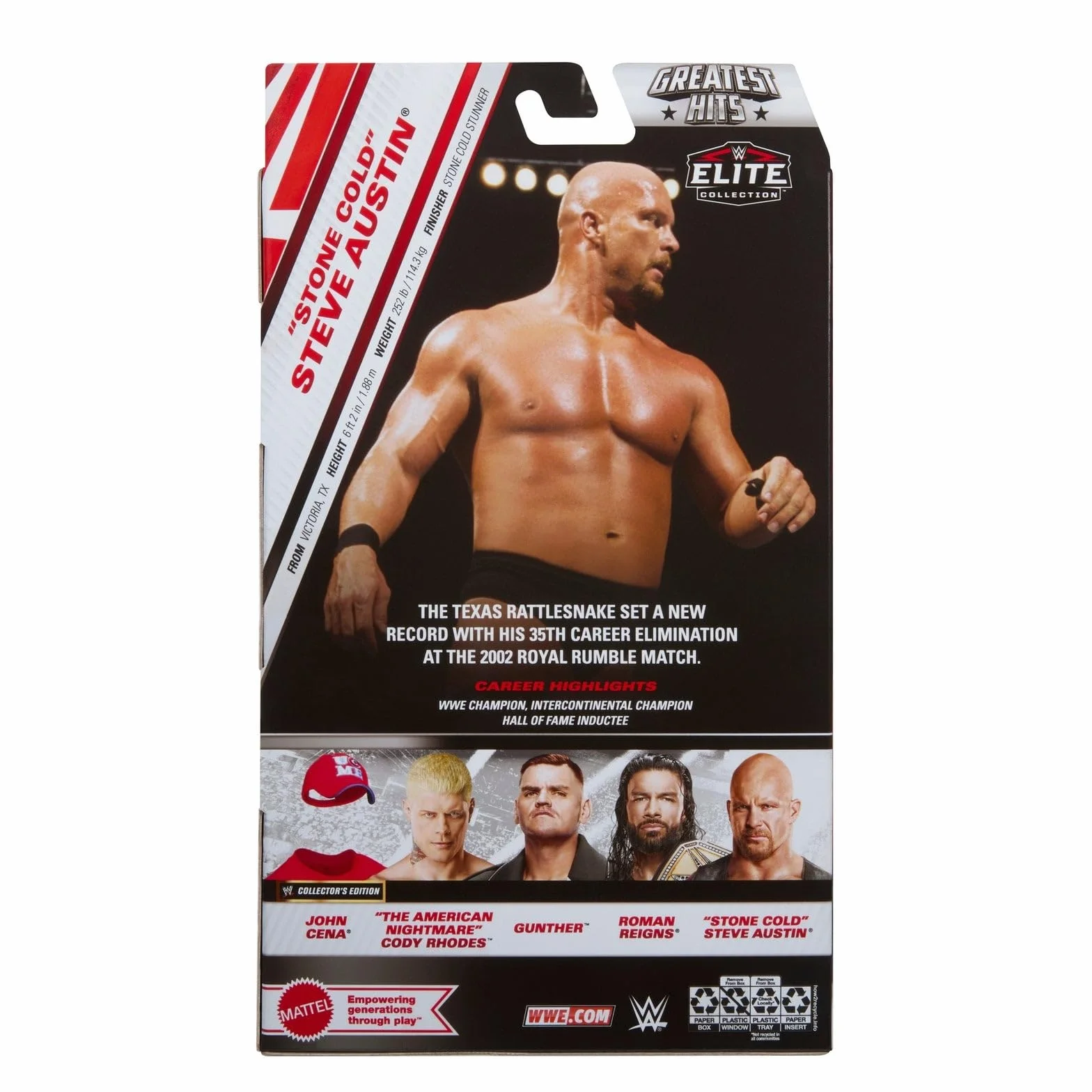 WWE Stone Cold Steve Austin Elite Greatest Hits 8 Action Figure
