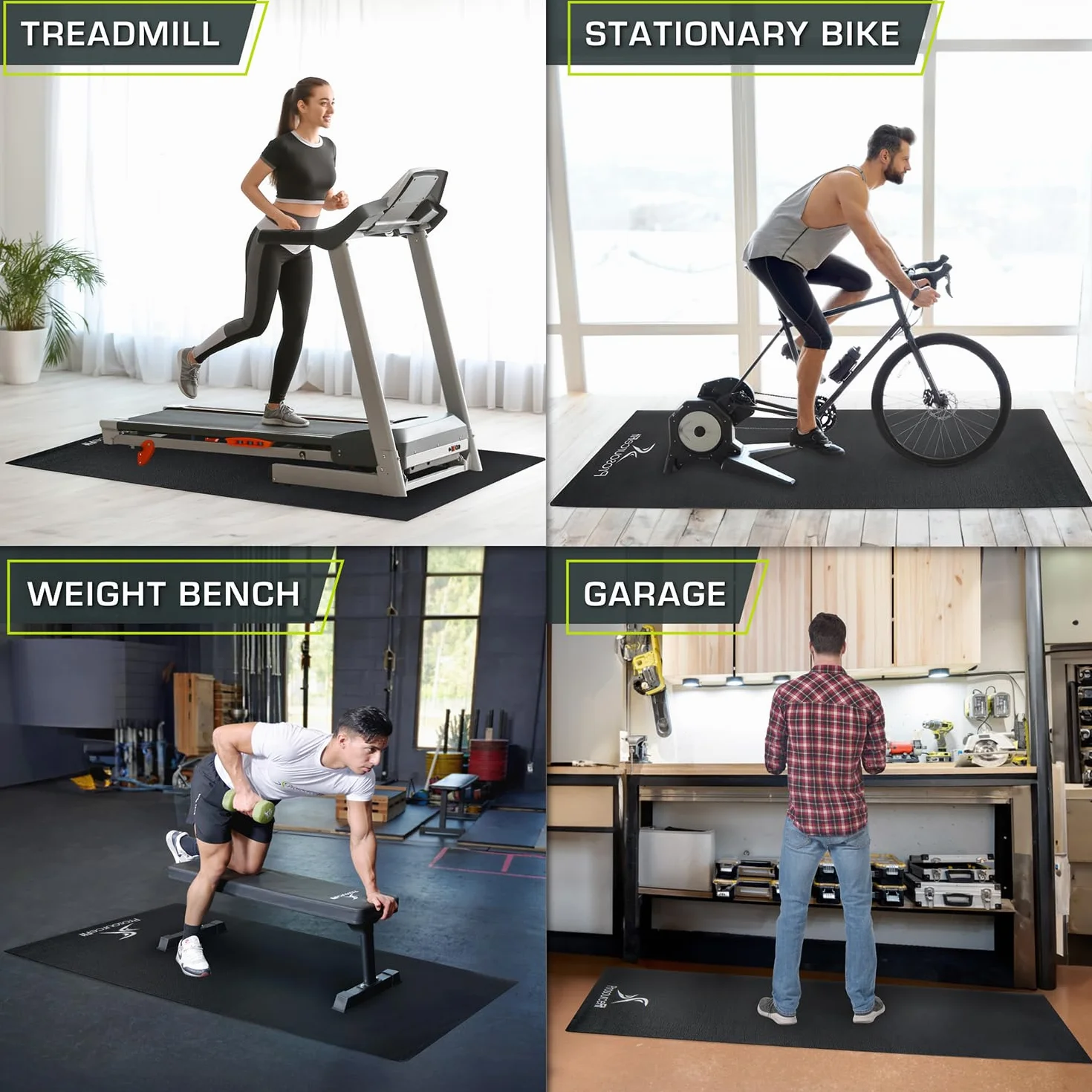 ProsourceFit Exercise Equipment & Treadmill Mat High Density PVC Floor Protector, 3 x 6.5-feet