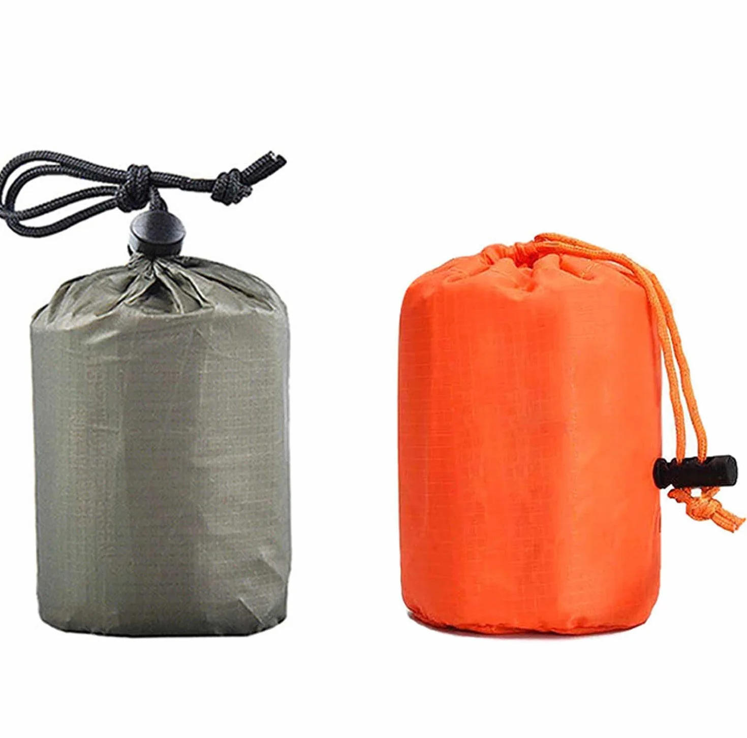 Sacco a Pelo d'Emergenza Coperta di Sopravvivenza Riutilizzabile Bivvy Leggero Campeggio Isolamento Termico Primo Soccorso 2 PCS