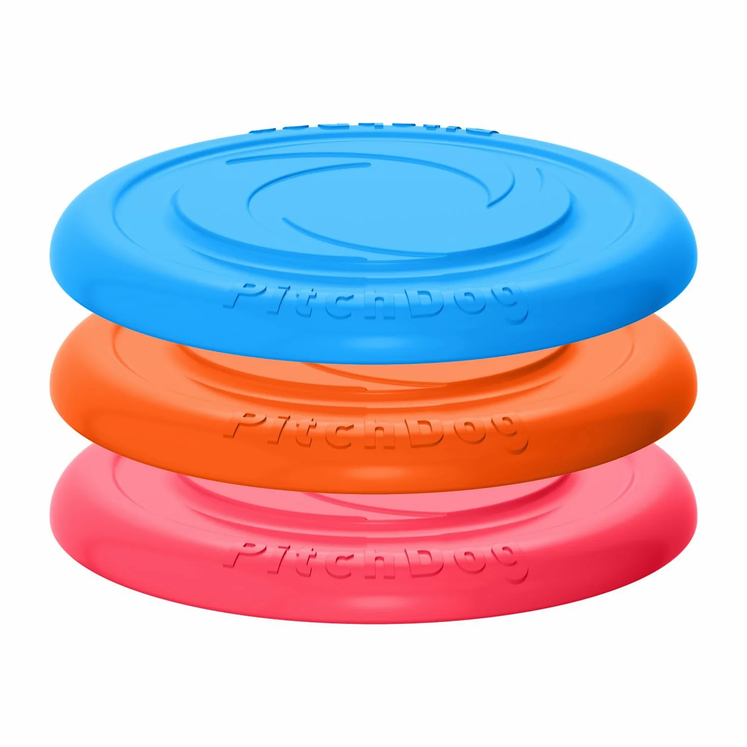 PillowPrim Disc per cani, frisbee, giocattolo interattivo, per attività all'aperto, morbido, gomma naturale, galleggiante, addestramento per cani, toy, fetch, arancione, diametro 24 cm