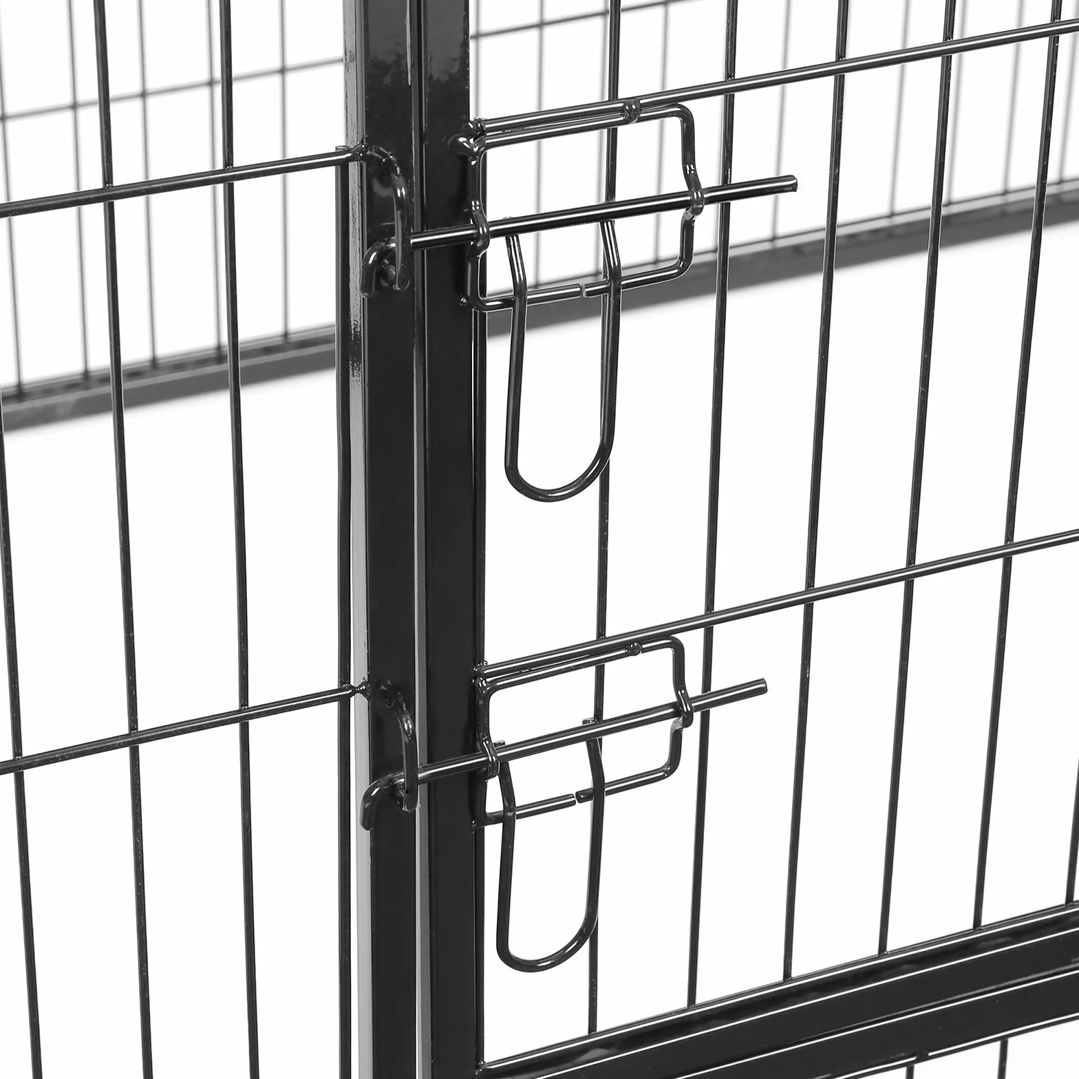 FEANDREA Recinto per Animali in Metallo, 122 x 80 x 70 cm, Nero PPK04BK