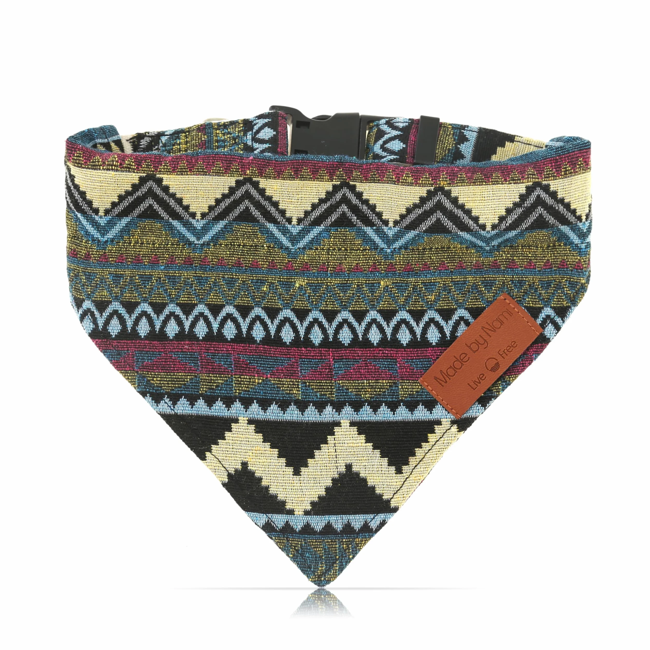 Made by Nami Foulard per cani Boho in varie dimensioni per cani di piccola e grande taglia (Blu, M)
