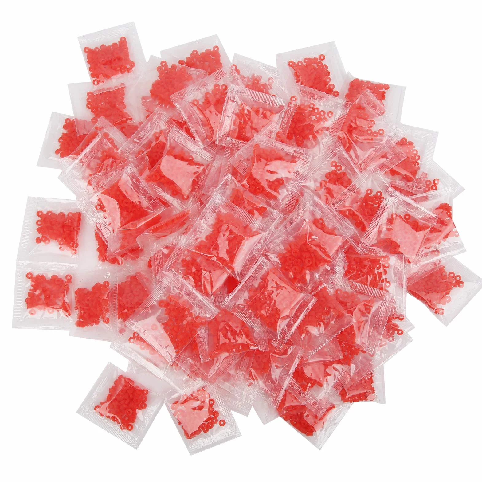 Elastici Fascette per Esche Terminali Pesca Attrezzatura Durevole Elastico Forte per la Pesca al Colpo Colore Rosso 100 Borse 9000 Pezzi