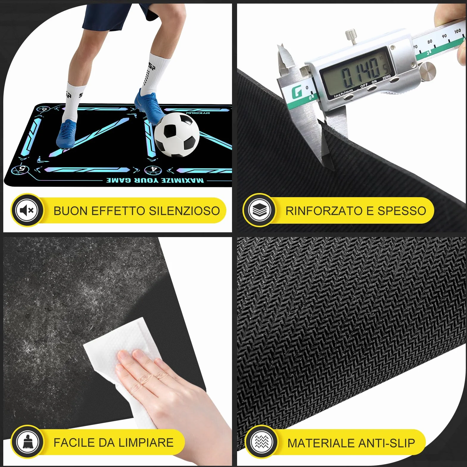 Tappeto Calcio Allenamento Con Video di Allenamento Inclusi Tappetino Per Agilità Accessorio Per L'Allenamento Del Calcio Tappeto Da Allenamento Per Il Calcio Regalo Per
