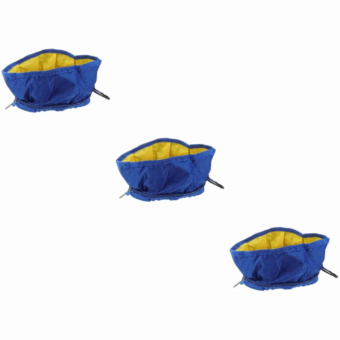 Didiseaon 3 Pezzi Ciotole Per Animali Domestici Ciotole Per Acqua Portatili Per Cani E Gatti in Poliestere 19x19 Cm Con Gancio A Cerniera