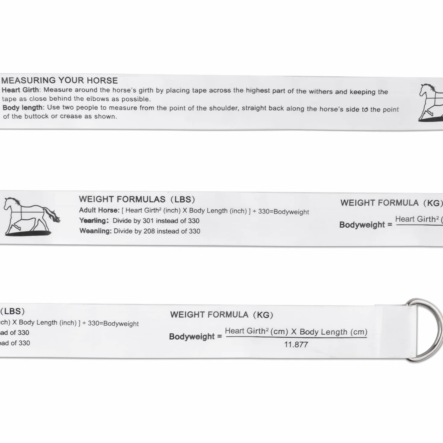 WINTAPE Metro a nastro per cavalli (2,2 metri), cavallo e pony, peso del metro a nastro, portatile, per cavalli
