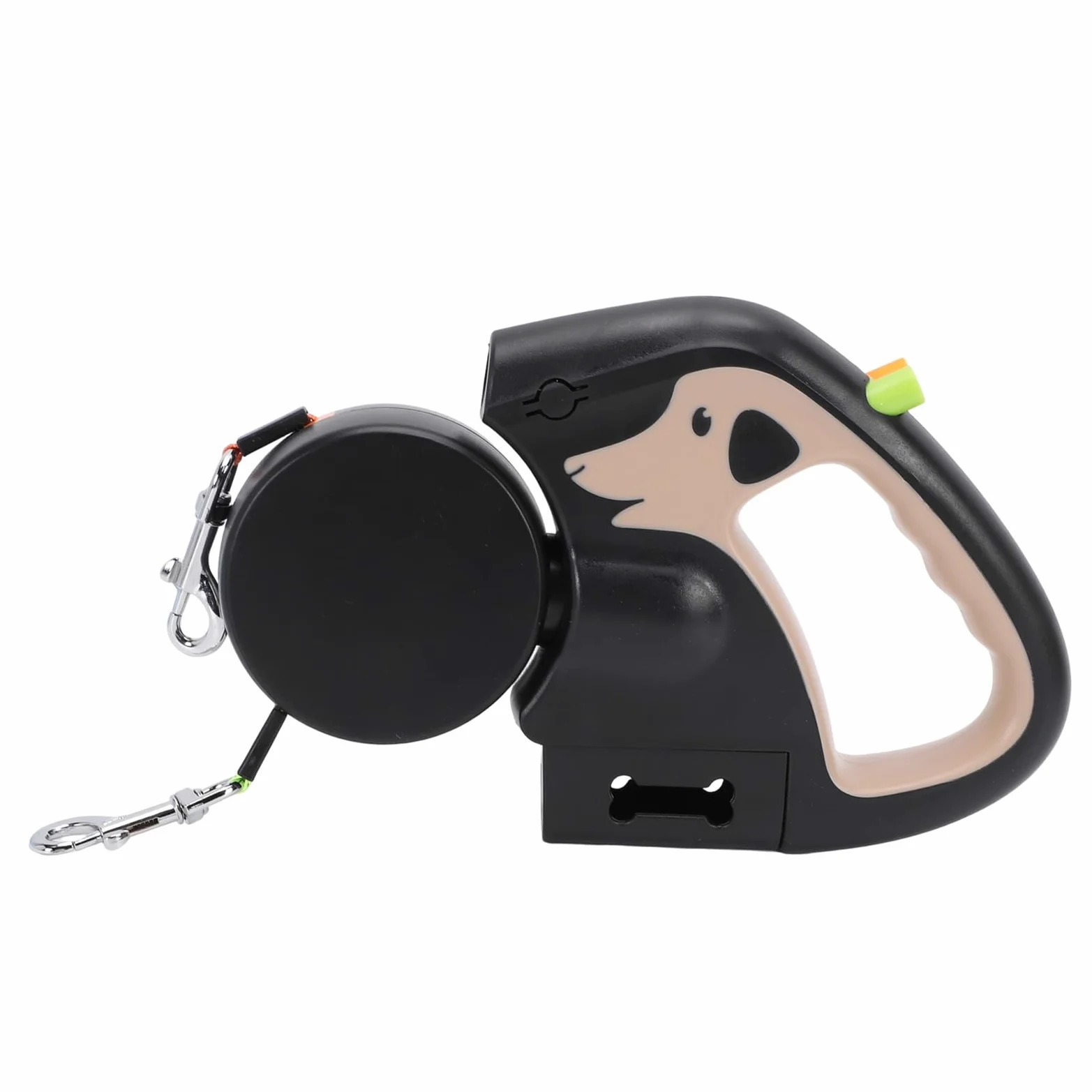 Generic Doppio Guinzaglio Retrattile per Cani Maniglia Ergonomica Guinzaglio Estensibile Antiscivolo per 2 Cani Che Camminano per di Piccola e Media Taglia