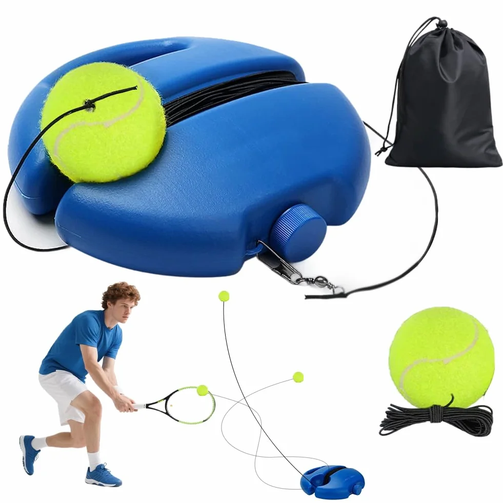 Set allenamento tennis portatile con palline e corda per esterni giardino parco