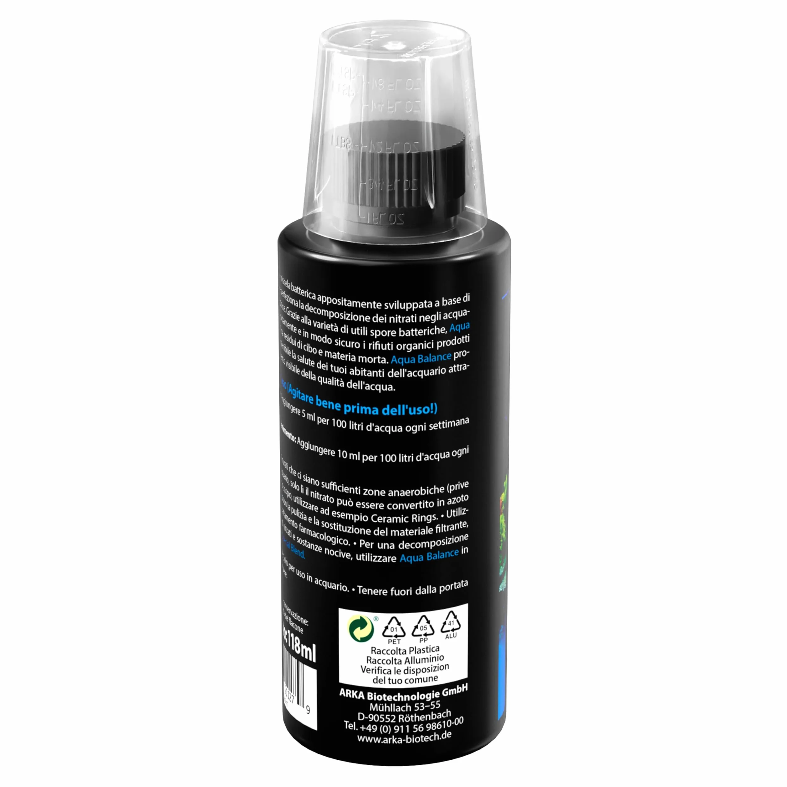 Elimina nitrati acquario 118 ml – MICROBE-LIFT Aqua Balance – contro torbidità e alghe – batteri vivi naturali – migliora equilibrio biologico – per nano acquari, dolce e marino – ARKA