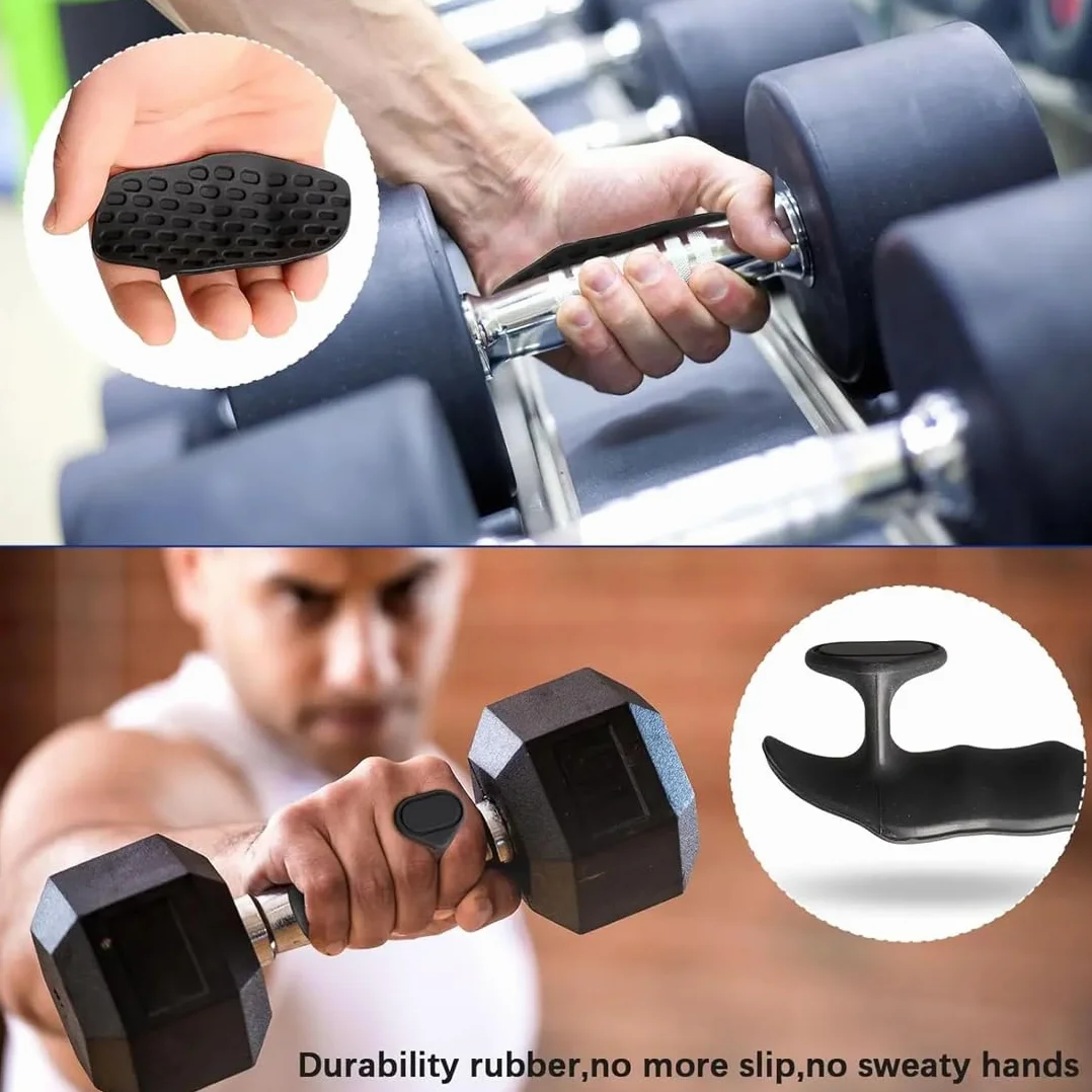 Impugnature Palestra Sollevamento Pesi Guanti Protezione Mani Gomma 2 Pezzi