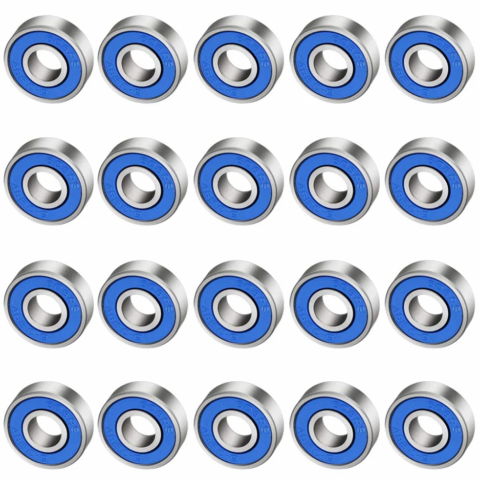 Cuscinetto a Sfere 608RS in Metallo 8mm x 22mm x 7mm per Pattini Rollerblade Skateboard 20 Pezzi