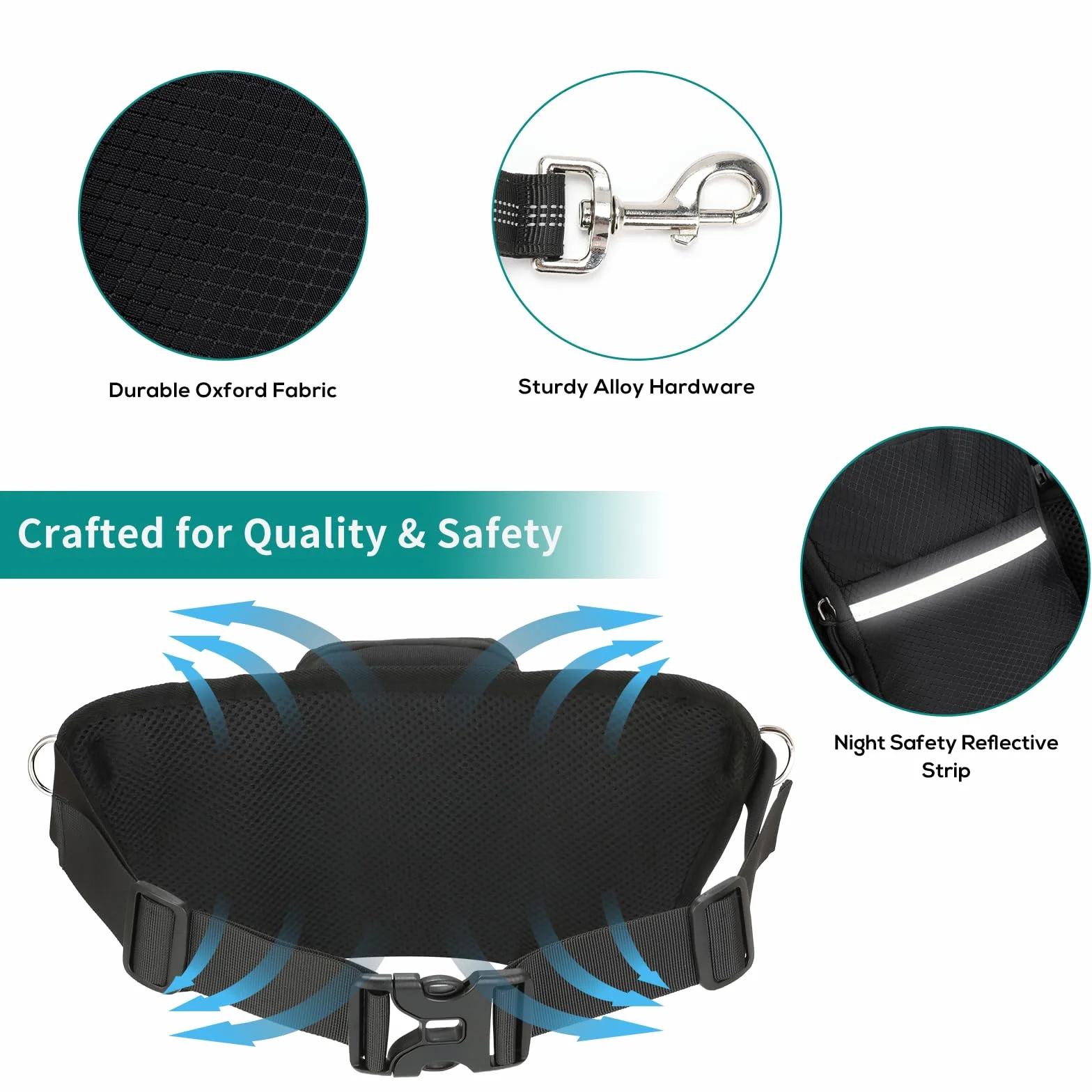 VINATO Porta Premietti per Cani,Sacchetti per Addestramento Cani con Guinzaglio Libero per Cani,Borsa Crocchette Porta Premietti per Cani con Dispenser Sacchetti Igienici – per Cani Piccoli e Medi