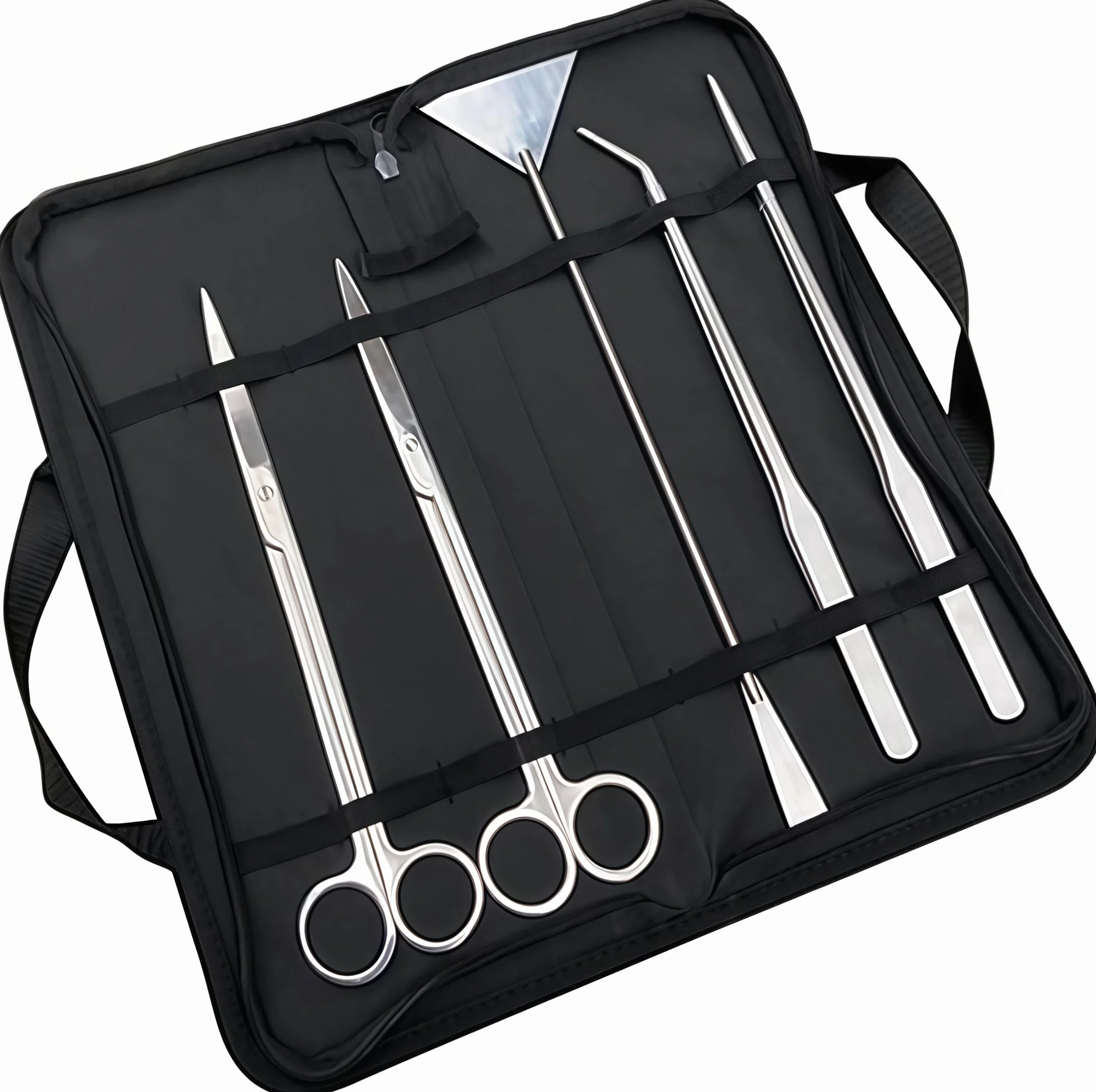 Set Attrezzi Acquario 5 in 1 Acciaio Inox Forcipe Forbici Starter Kit Landscaping