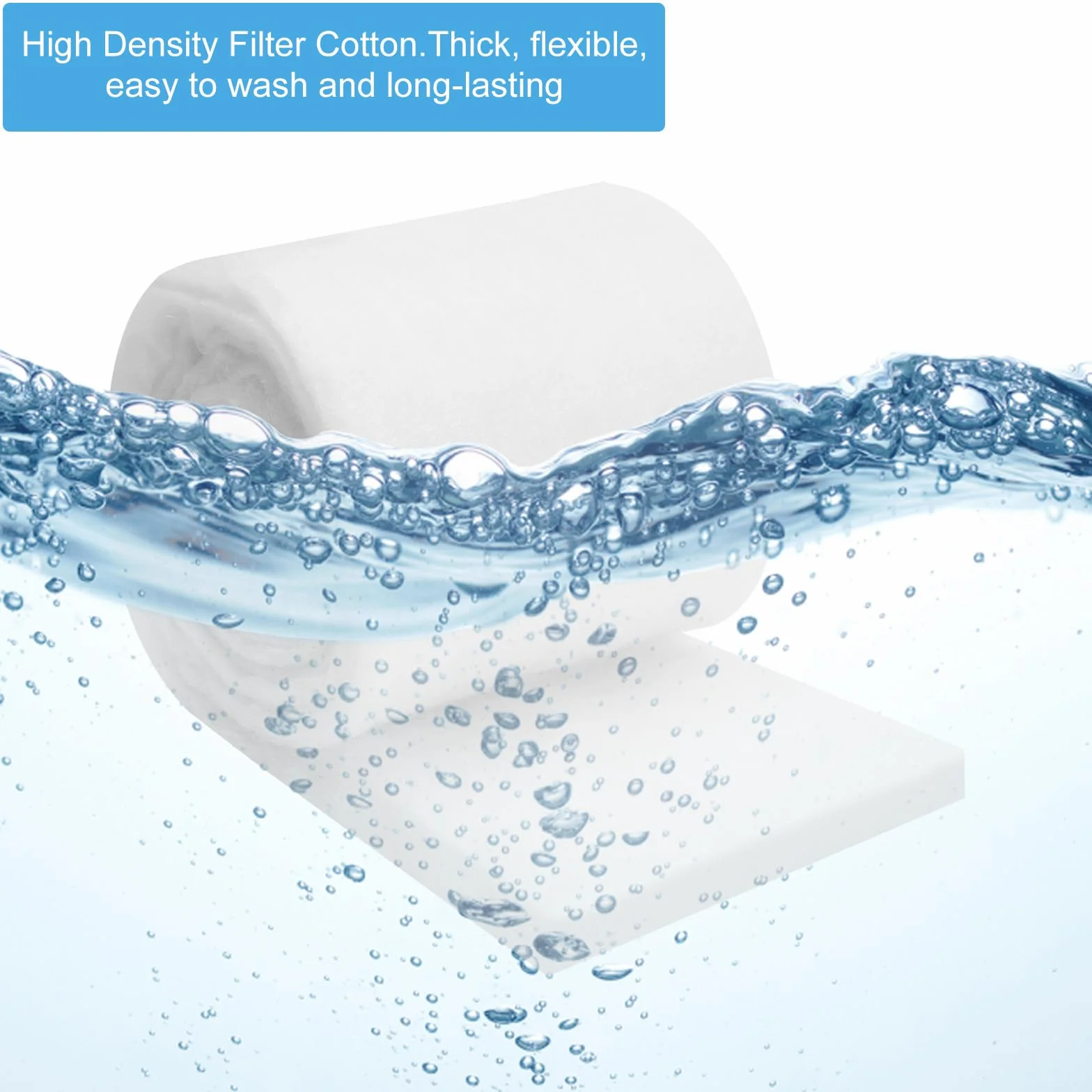 2 M Spugna filtrante per Acquario Tampone Filtro Spugna Tamponi Filtranti per Acquario Addensata Schiuma Filtrante Filtro Spugna Schiuma Acquario Filtro Spugna