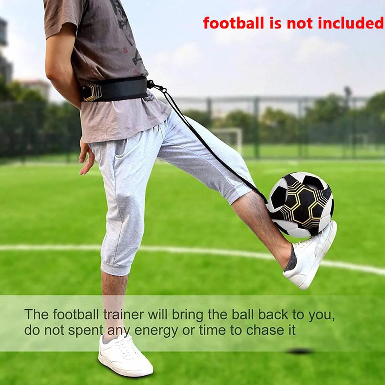 Taeku Trainer da Calcio, Banda Elastica Kit Allenamento Individuale Cintura Regolabile Bambini Adulti