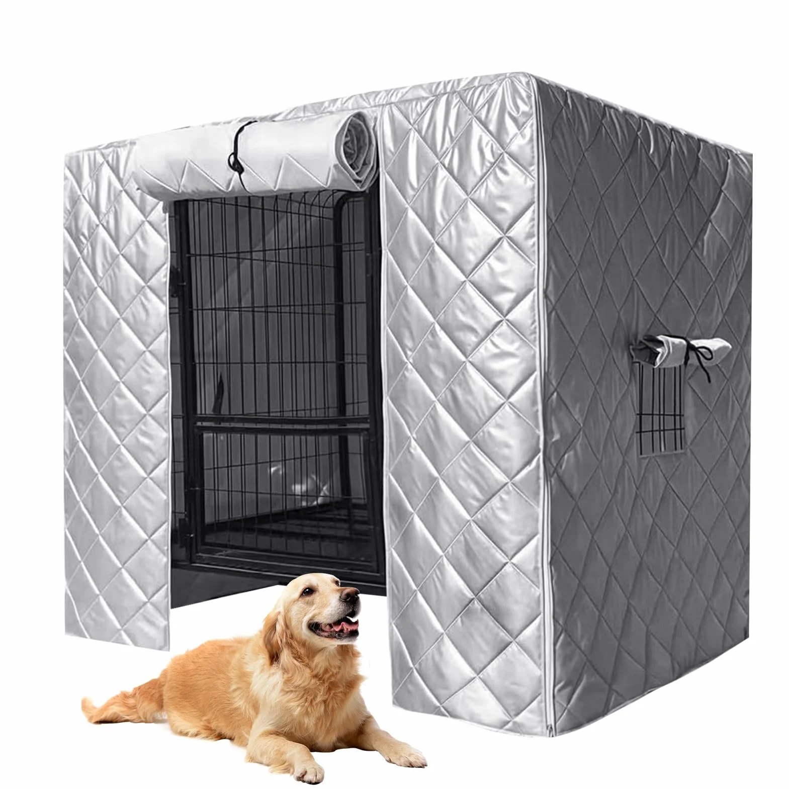 Copertura Per Gabbia Per Cani,Impermeabile e Antivento per Animali Domestici | Copertura Isolata Per Cuccia Cani - Per Interno Esterno Giardino Portico Balcone