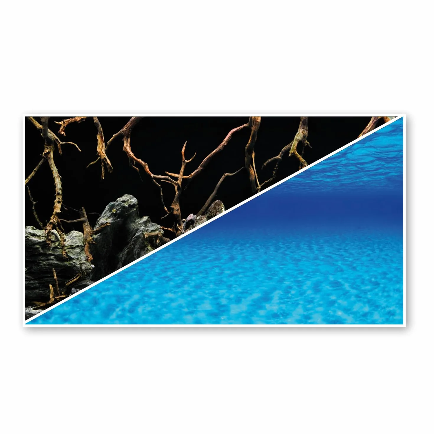 AMTRA MYSTIC - Sfondo in poster per acquario, decorazione dell'acquario, poster decorativo con doppia stampa, formato 45x100cm