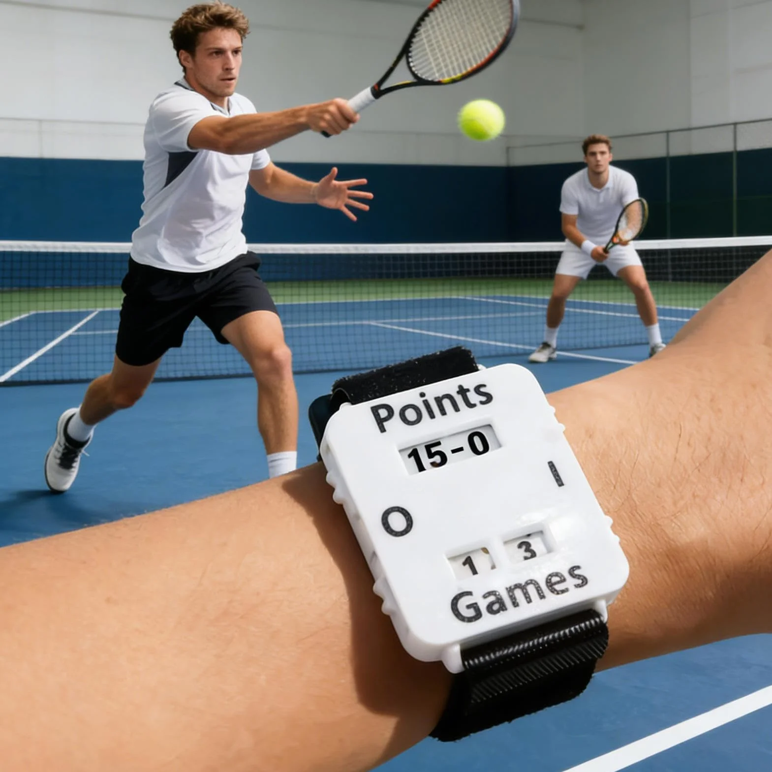 Generico Braccialetto Segnapunti Regolabile per Tennis Uomo Donna Sport