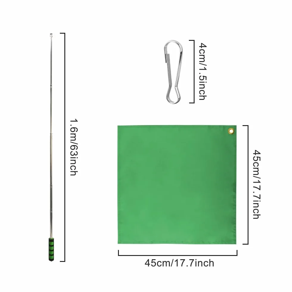 5 Pezzi Bandiere per addestramento Cavalli con Asta telescopica da 63 Pollici Bandiera Portatile con Clip per addestramento Cavalli Rodeo