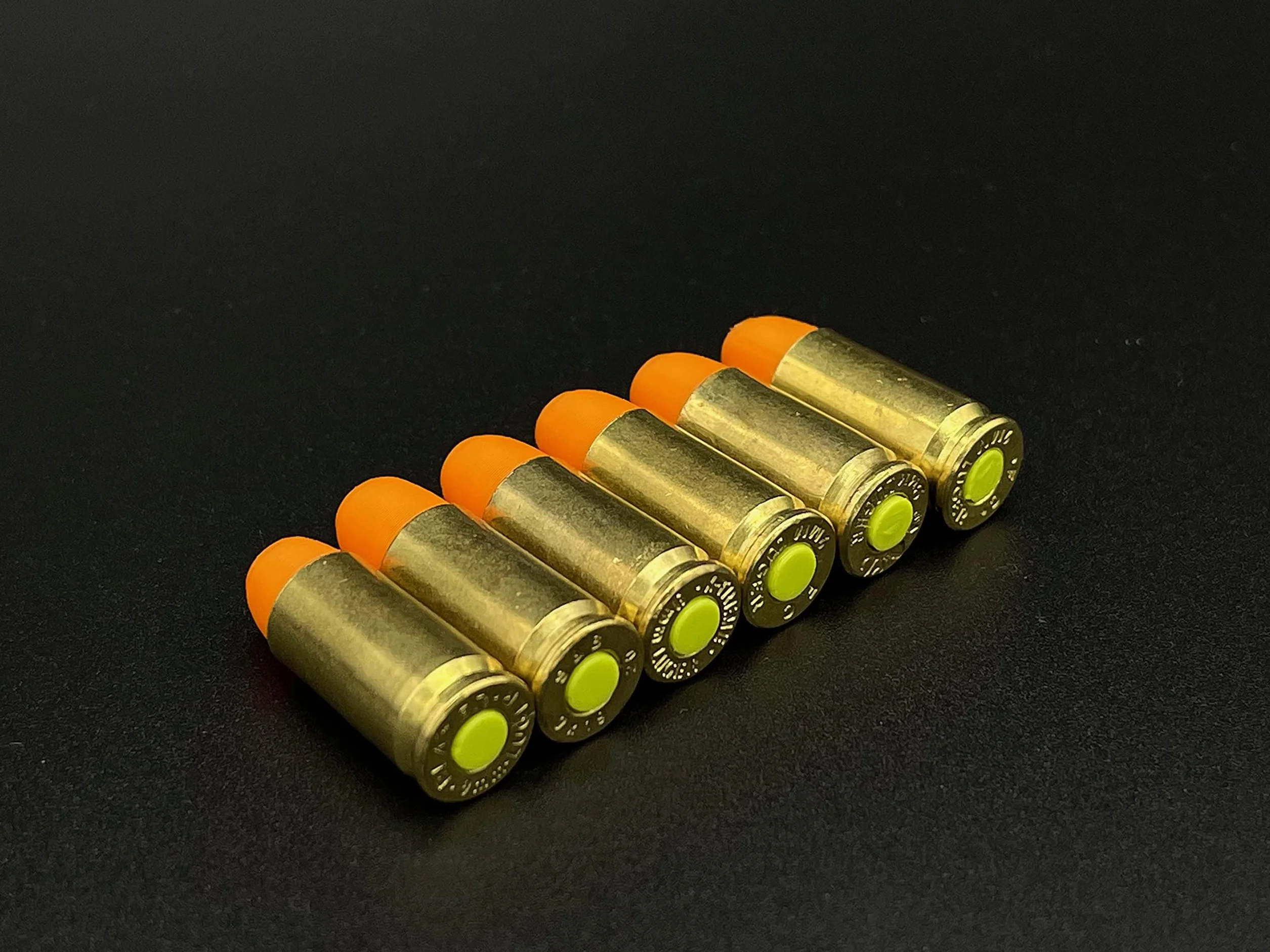 Ciuccio rotondo in ottone 9 mm con tappo a scatto per armi da fuoco a secco munizioni allenamento Made in USA confezione da 5