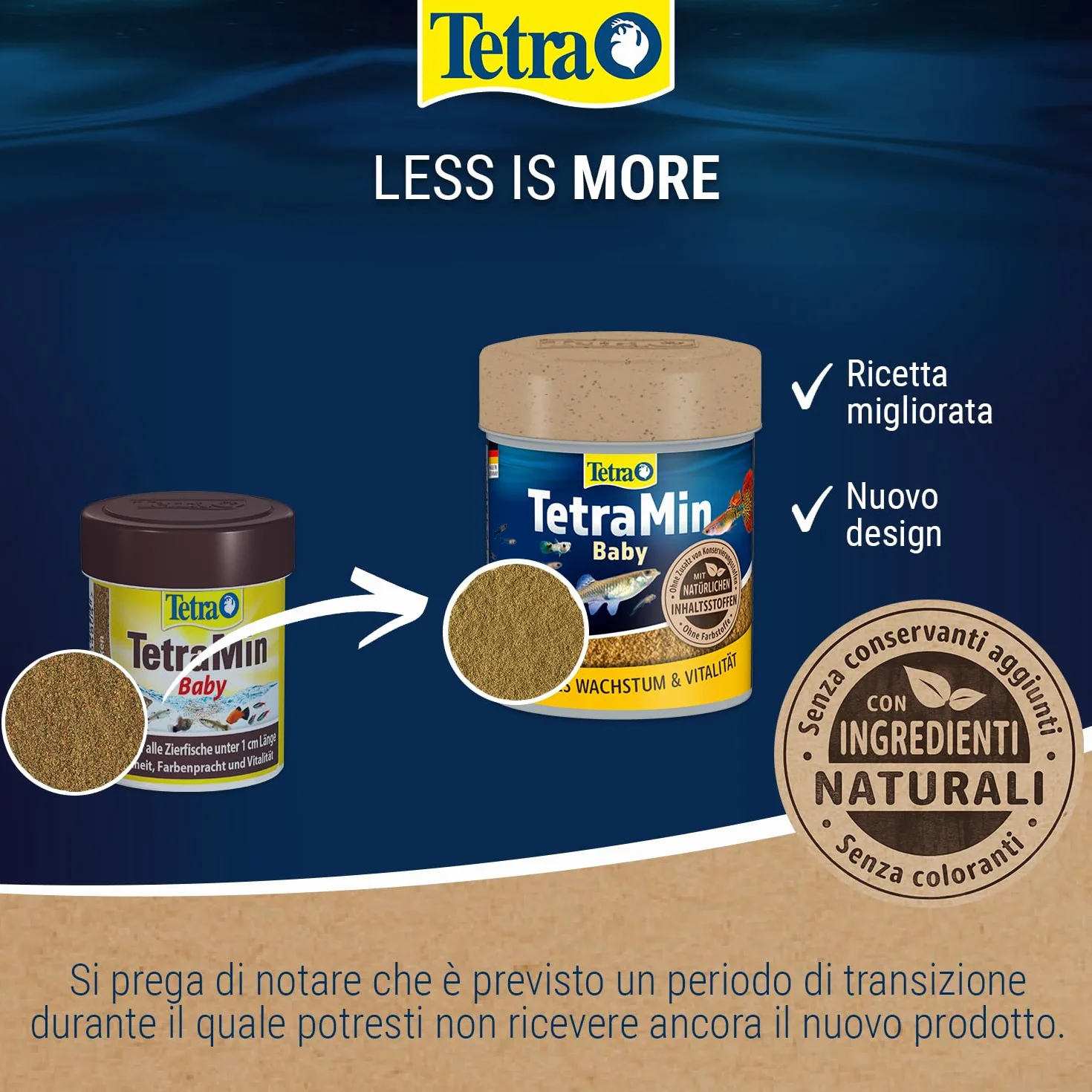 TetraMin Baby Mangime per pesci in microfibre per avannotti fino a 1 cm, lattina 66 ml