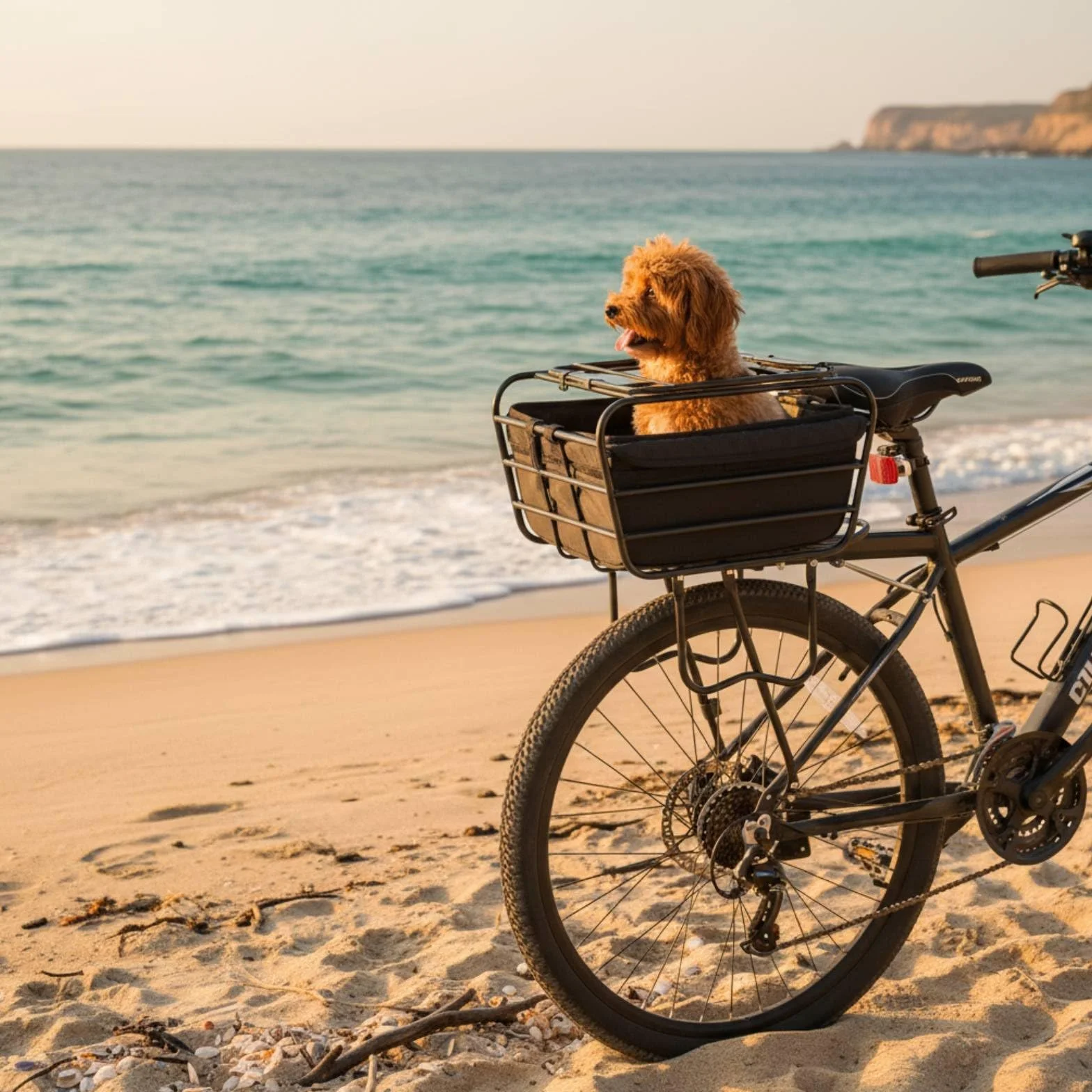 predolo Trasportino per Cani da Bicicletta Universale, Cesto Bici con Coperchio, Telaio Rinforzato Cestino Posteriore per Bicicletta, per Spostamenti Quotidiani