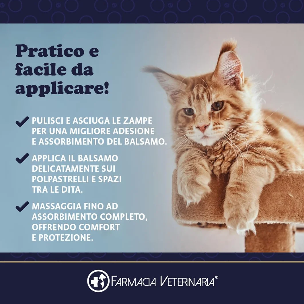 Farmacia Veterinaria Crema Polpastrelli Cane Protettiva Caldo Balsamo Zampe Naso Protezione Asfalto Neve Secchezza 50ml