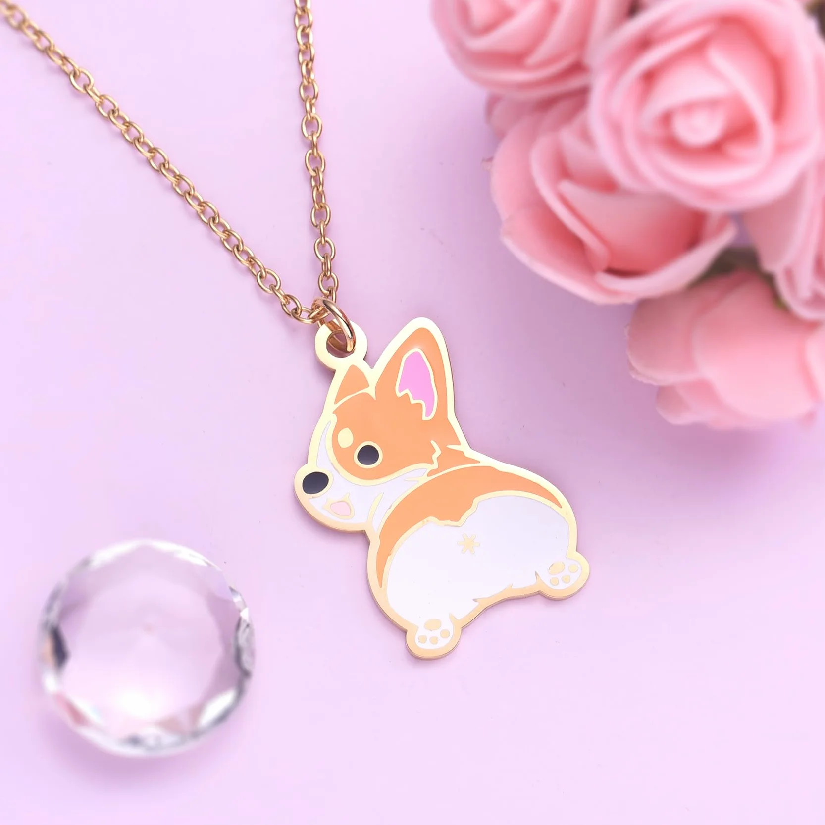 Melix Home Collana con ciondolo a forma di cane gioiello per amanti dei cani regalo