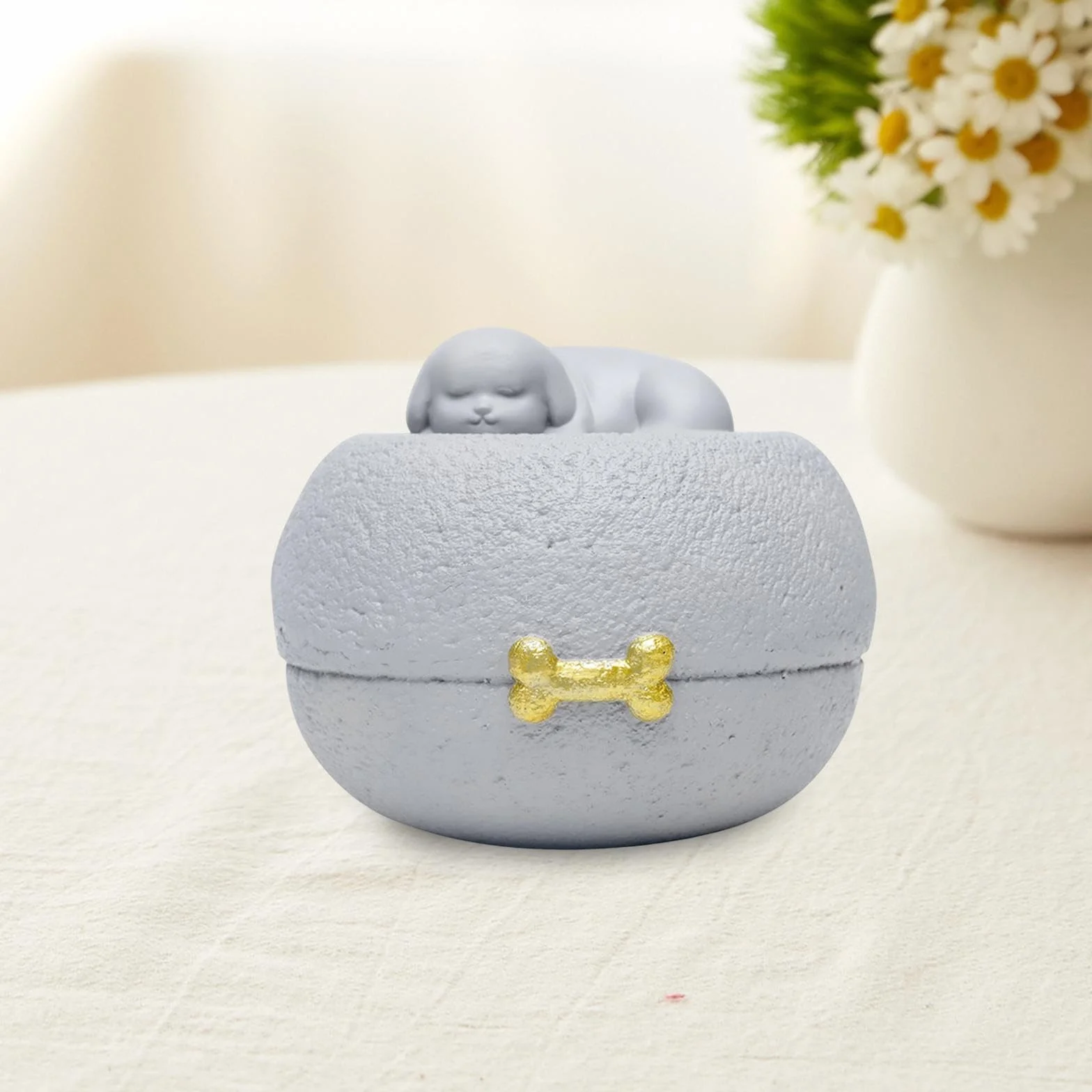 Sharplace Contenitore per Ceneri di Animali Domestici, Accessorio per Urna Funeraria per Cani, Urna per Piccoli Animali Dipinta a Mano