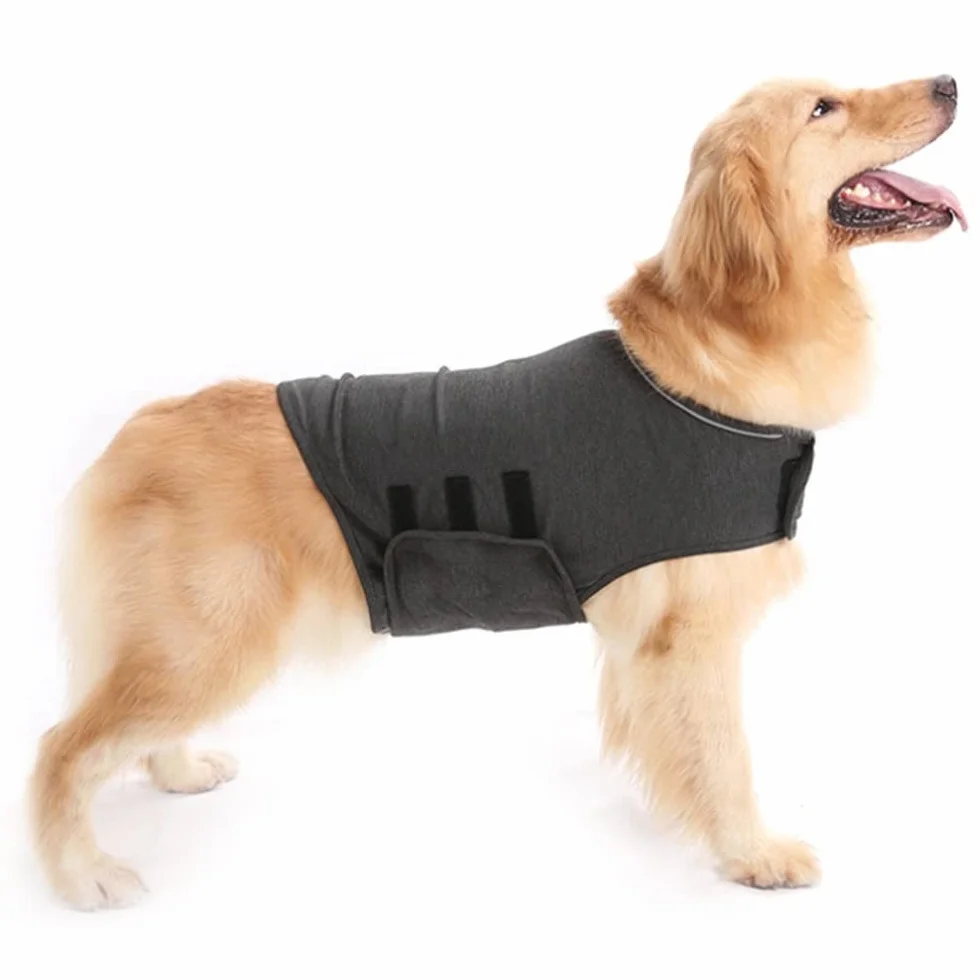 DONGKER Cappotto per Cani Anti-Ansia Giacca Calmante Traspirante Gilet Antistress per Animali Piccola Media