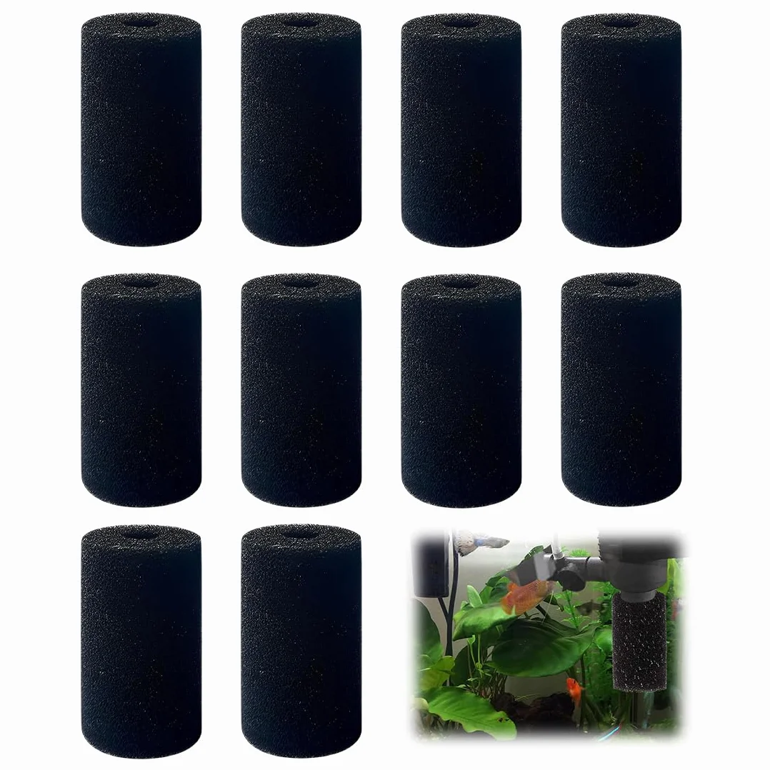 10 Pezzi Spugna Prefiltro Per Acquario Spugna Filtro Copertura Protettiva Spugna Per Pesci Piccoli Gamberetti Acquario Nero Ca. 6C