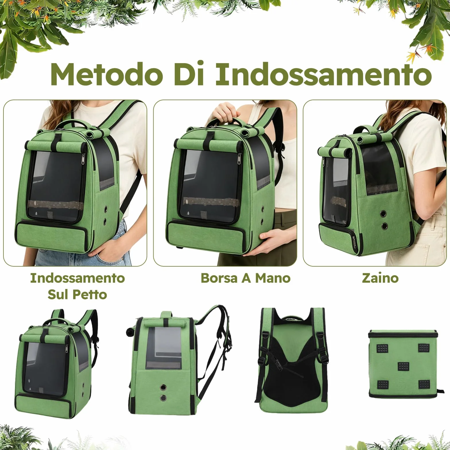 PETCUTE Zaino da Trasporto Uccelli,Borsa per Uccelli Pieghevole con Distributore di Cibo e Asta,Leggero,Borsa da Viaggio Portatile per Pappagalli,per Viaggi,Escursioni, Campeggio,Blu