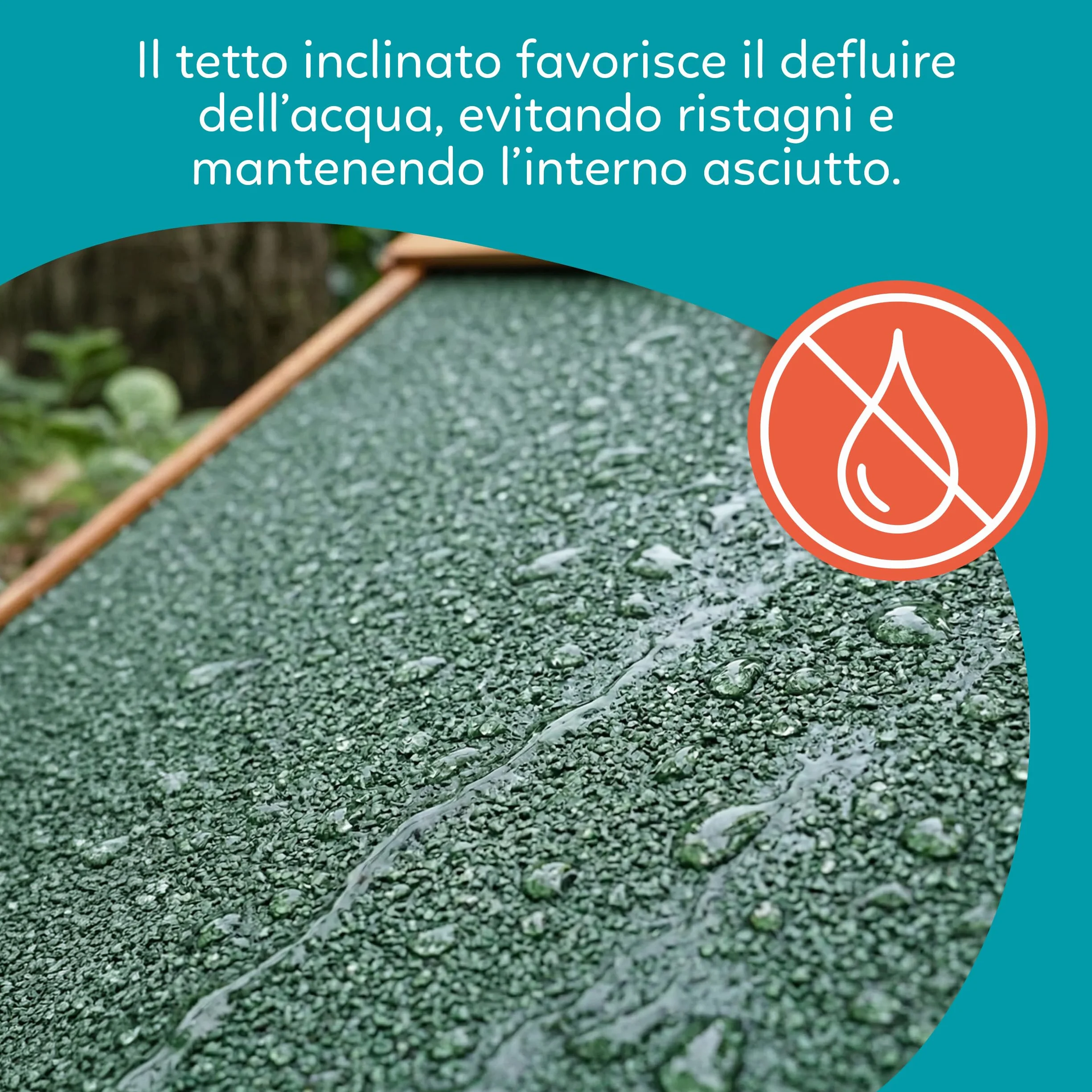 AQPET Cuccia per Cani in Legno M Impermeabile Isolata 87x116x96h cm