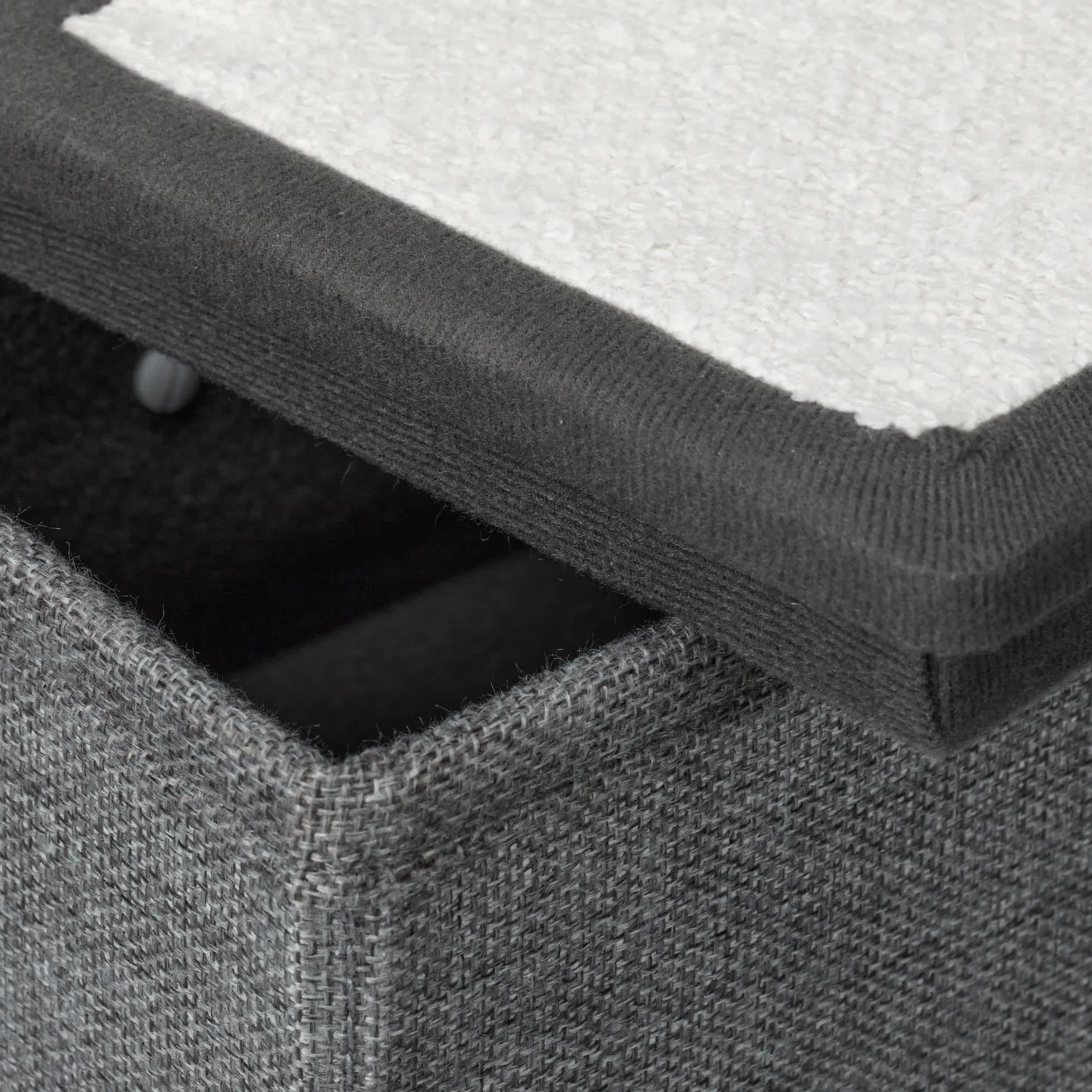 Relaxdays Scaletta a 3 Gradini per Cani e Gatti Pieghevole 39x40x49 cm Grigio Bianco
