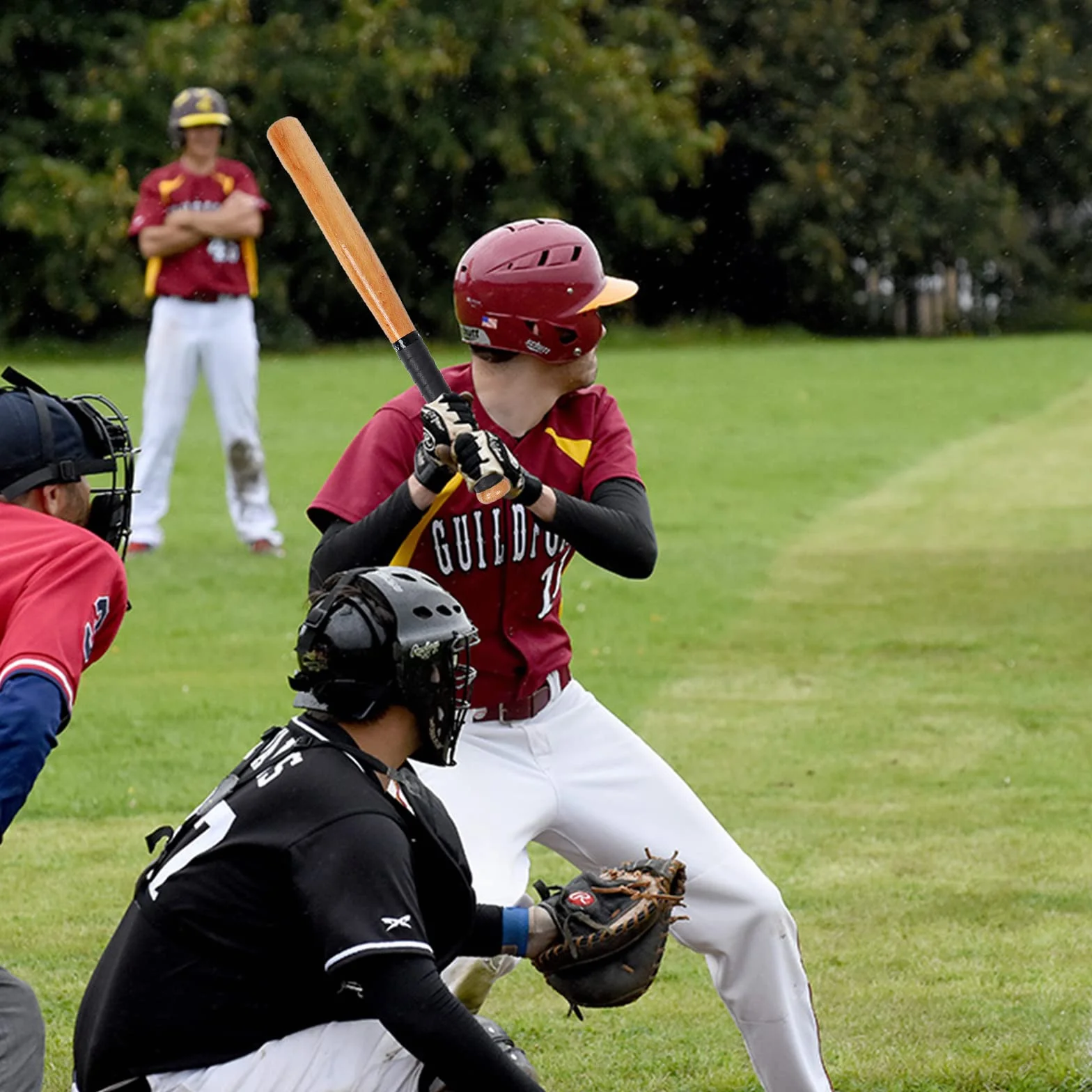 Mazza da baseball in legno 54 cm 64 cm 74 cm 84 cm antiscivolo