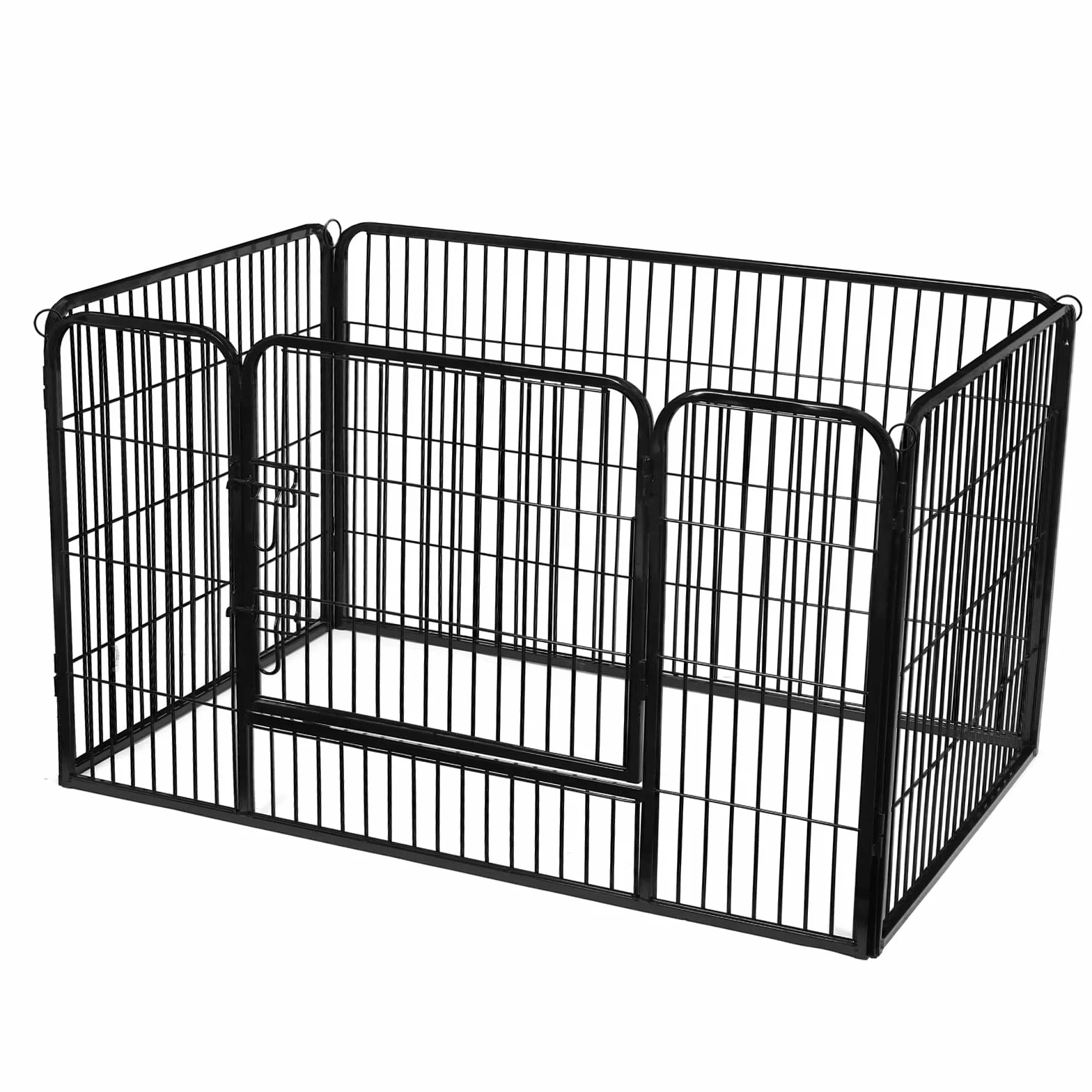 FEANDREA Recinto per Animali in Metallo, 122 x 80 x 70 cm, Nero PPK04BK