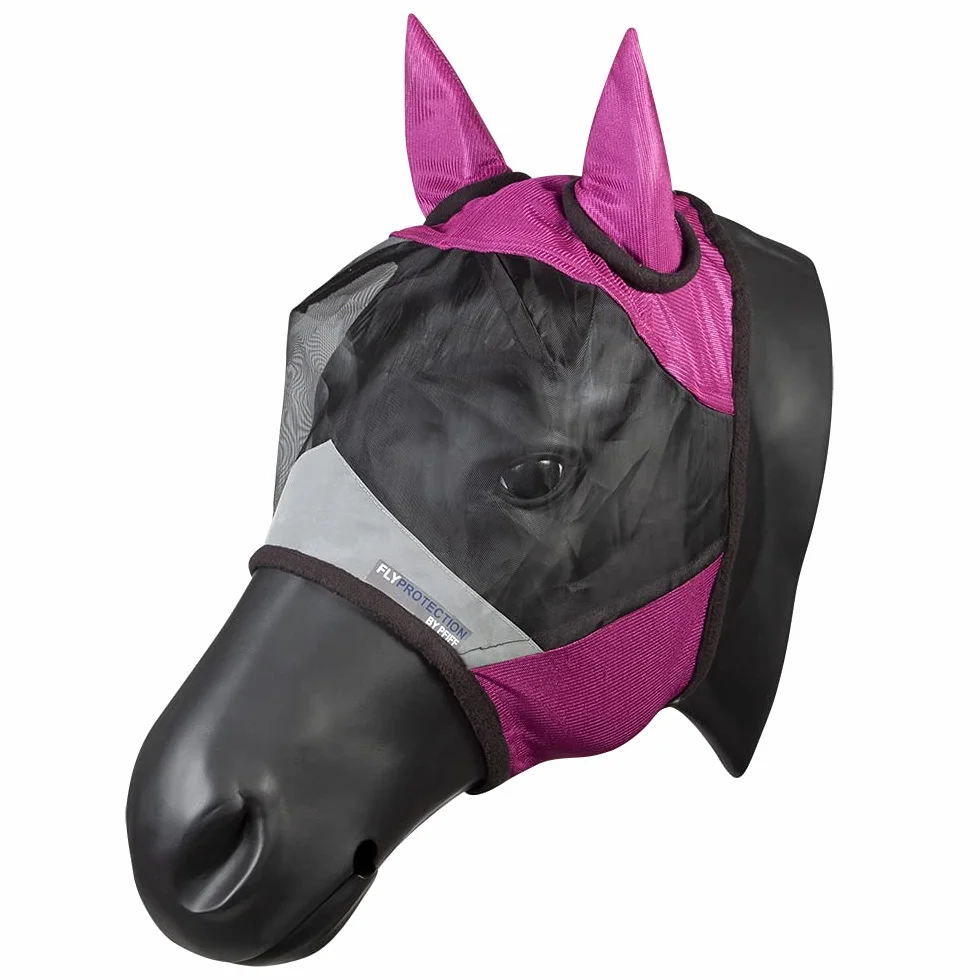 PFIFF 102943 - Maschera antimosche con protezione UV, protezione da cavalli, colore: Rosa