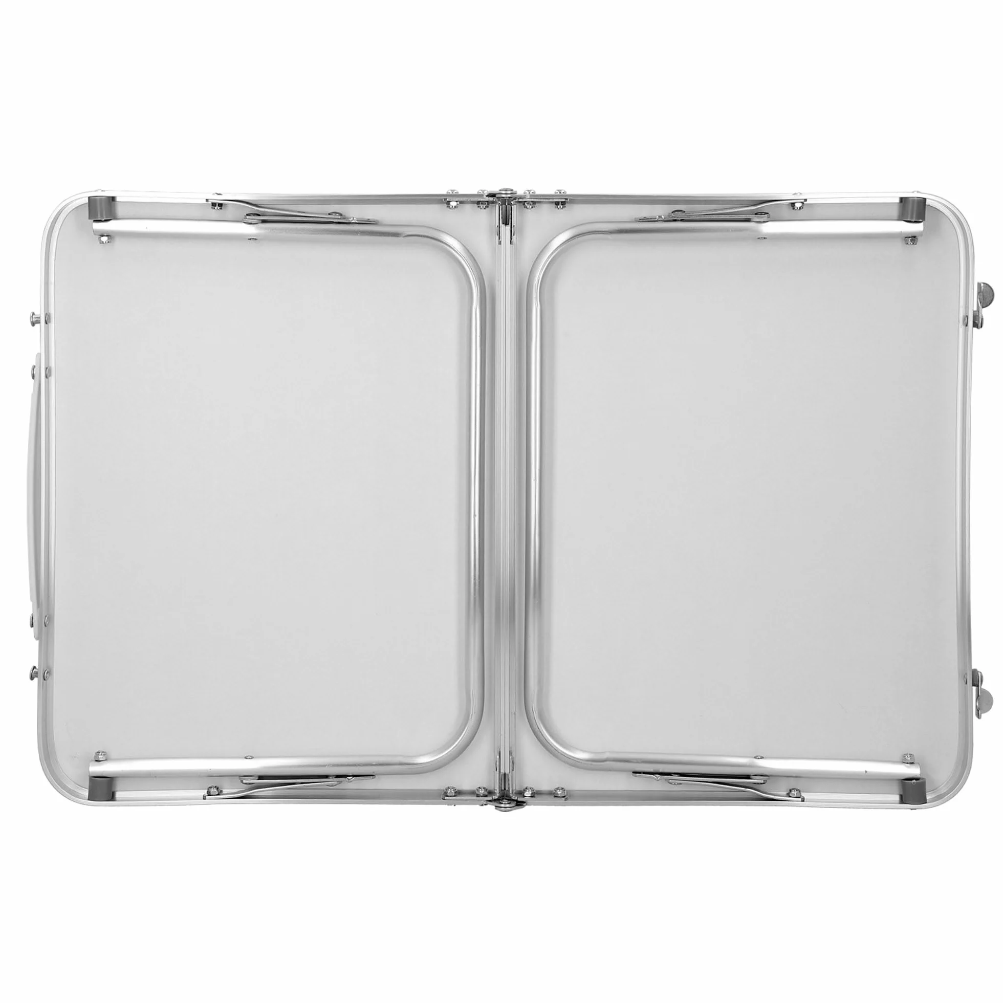 AKTIVE Tavolo da spiaggia pieghevole 60x40x25 cm crema metallo legno campeggio