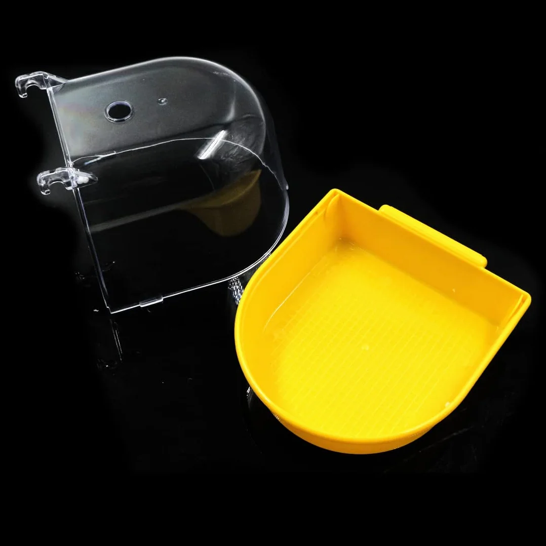 Bagno per Uccelli Vasca Scatola Sospesa con Ganci per Gabbia Pappagalli Canarini 1 Pezzo