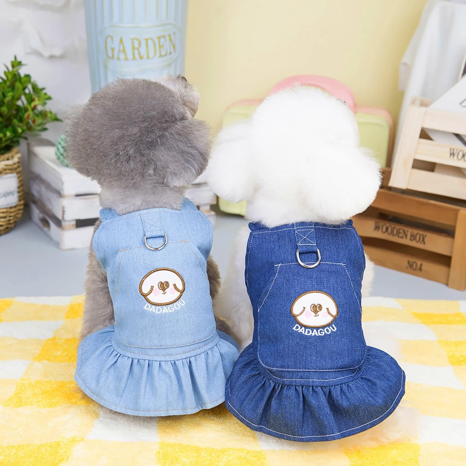 Abito Cane Cucciolo Gonna di Lusso Vestiti del Cane Modello Adorabile Abiti Principessa Abito da Sera da Sposa Tutu Denim Gonna per La Piccola Ragazza