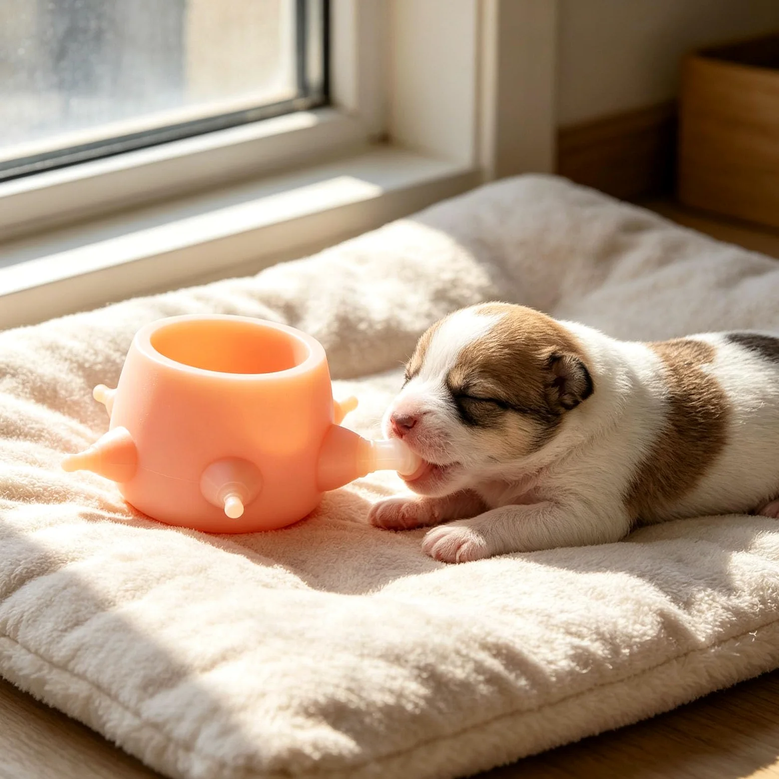 Biberon in silicone per piccoli animali con capezzoli di diverse dimensioni Design Base sicura Bottiglia per animali domestici in silicone per uso alimentare
