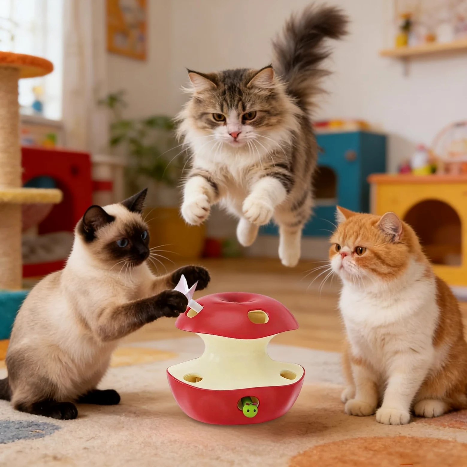 Giocattolo Puzzle per Gatti di Intelligenza Ricaricabile per | con Sensore Intelligente per Gatti Intrattenimento per Interni ed Esterni che Stimola la Mente e Allevia lo Stress