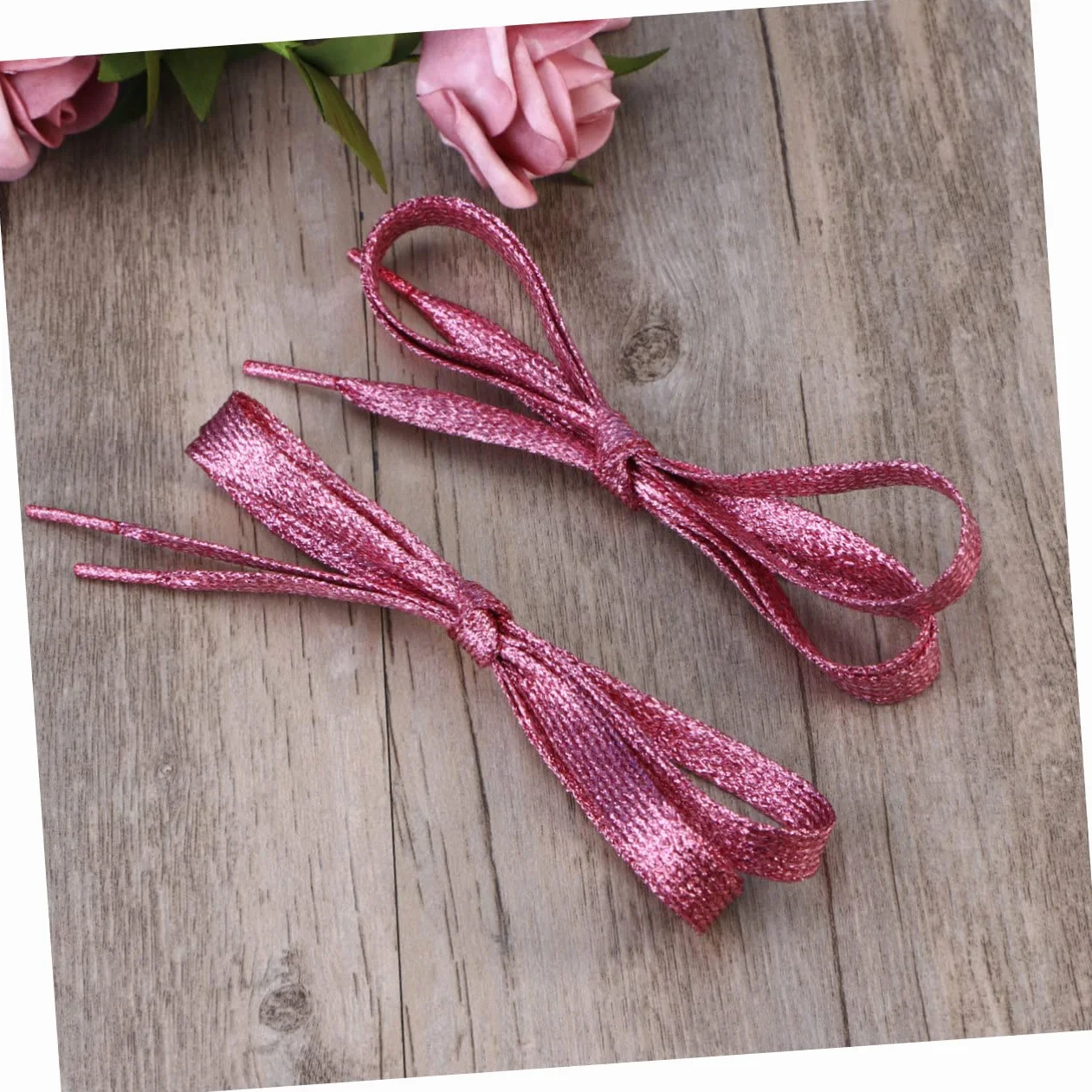 KOMBIUDA 1.1m Lacci Piatti Glitterati Colorati Per Scarpe Da Ginnastica Sportive e Di Tela Resistente Flessibile