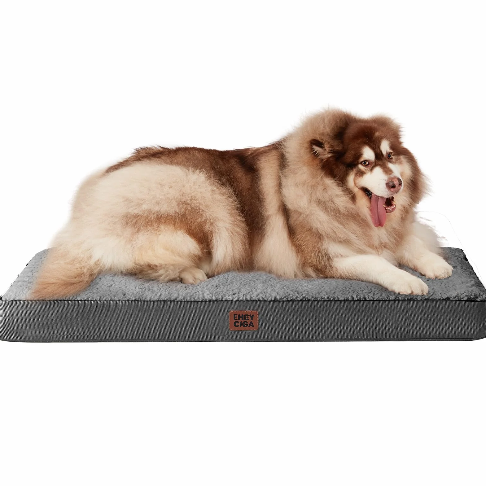 EHEYCIGA Cuccia Cane Interno Taglia Grande XXL, (120L x 74W cm) Ortopedica Cuscino per Cani, Cuscino Cane Sfoderabile e Lavabile, Ortopedico Lettino per Cani, Orthopedic Dog Bed, Grigio