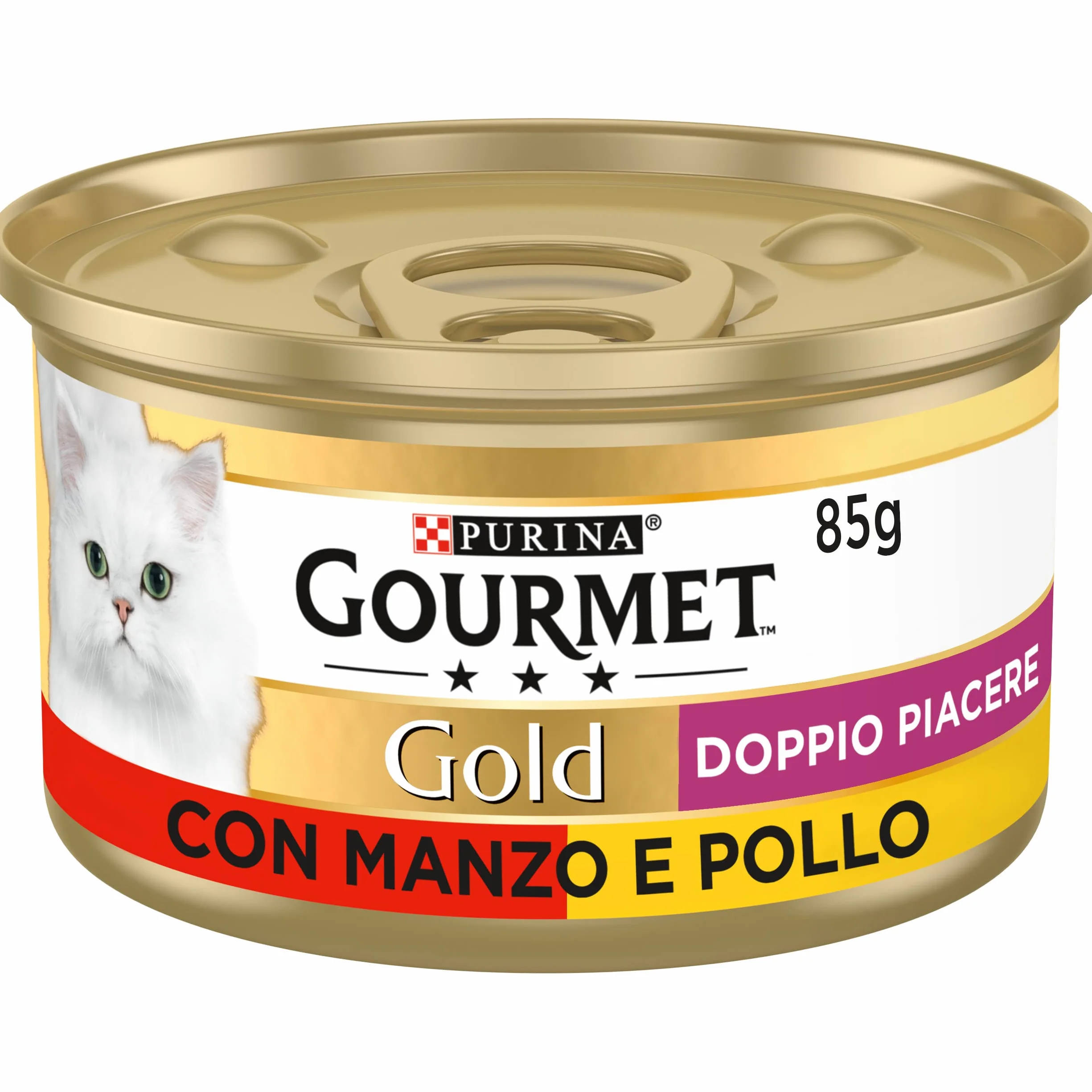 GOURMET Gold Cibo Umido per Gatti Adulti Bocconcini con Manzo e Pollo 85 g Confezione da 24