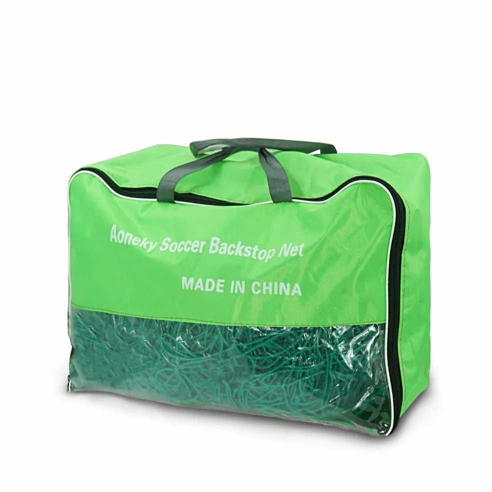 Aoneky Rete Arresto per Palloni Calcio 3x3M/3x6M/ 3x9M/3x12M/4.5x6M, Maglia Quadrata 10x10cm Senza Nodi - Reti per Recinzione Campi da Calcio per Giardino