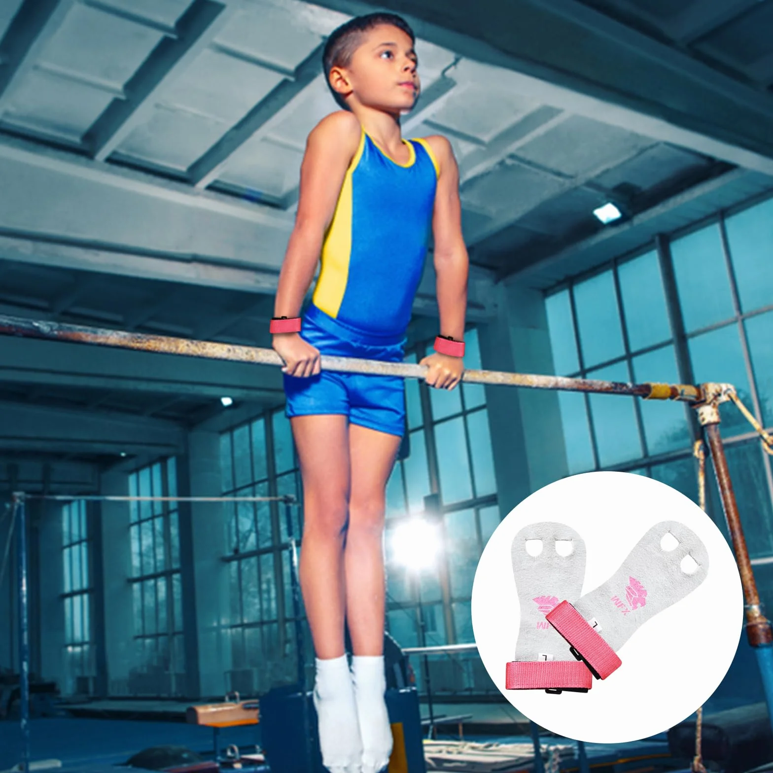 Impugnature in pelle per palmo da ginnastica, polsiere, protezione per allenamento