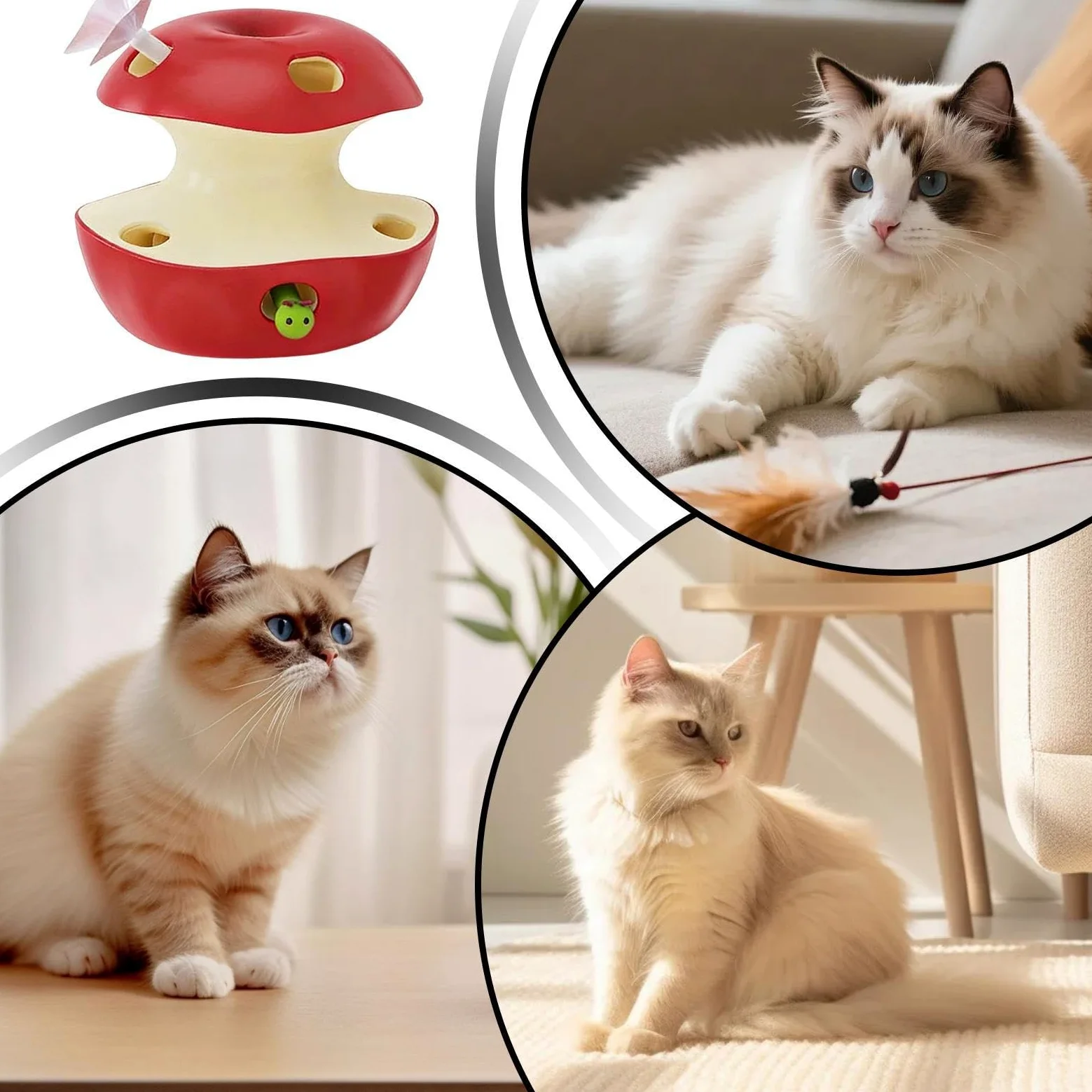 Giocattolo Puzzle per Gatti di Intelligenza Ricaricabile per | con Sensore Intelligente per Gatti Intrattenimento per Interni ed Esterni che Stimola la Mente e Allevia lo Stress