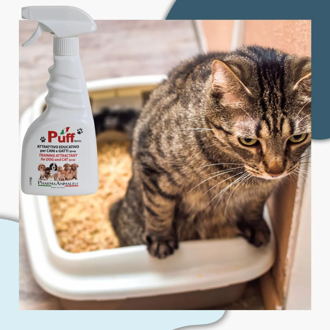 Puff Spray Attrattivo Naturale per Addestramento Cani e Gatti 100% Eco-Friendly | Facile Uso per Lettiera e Area Bisogni - 500 ml, Made in Italy